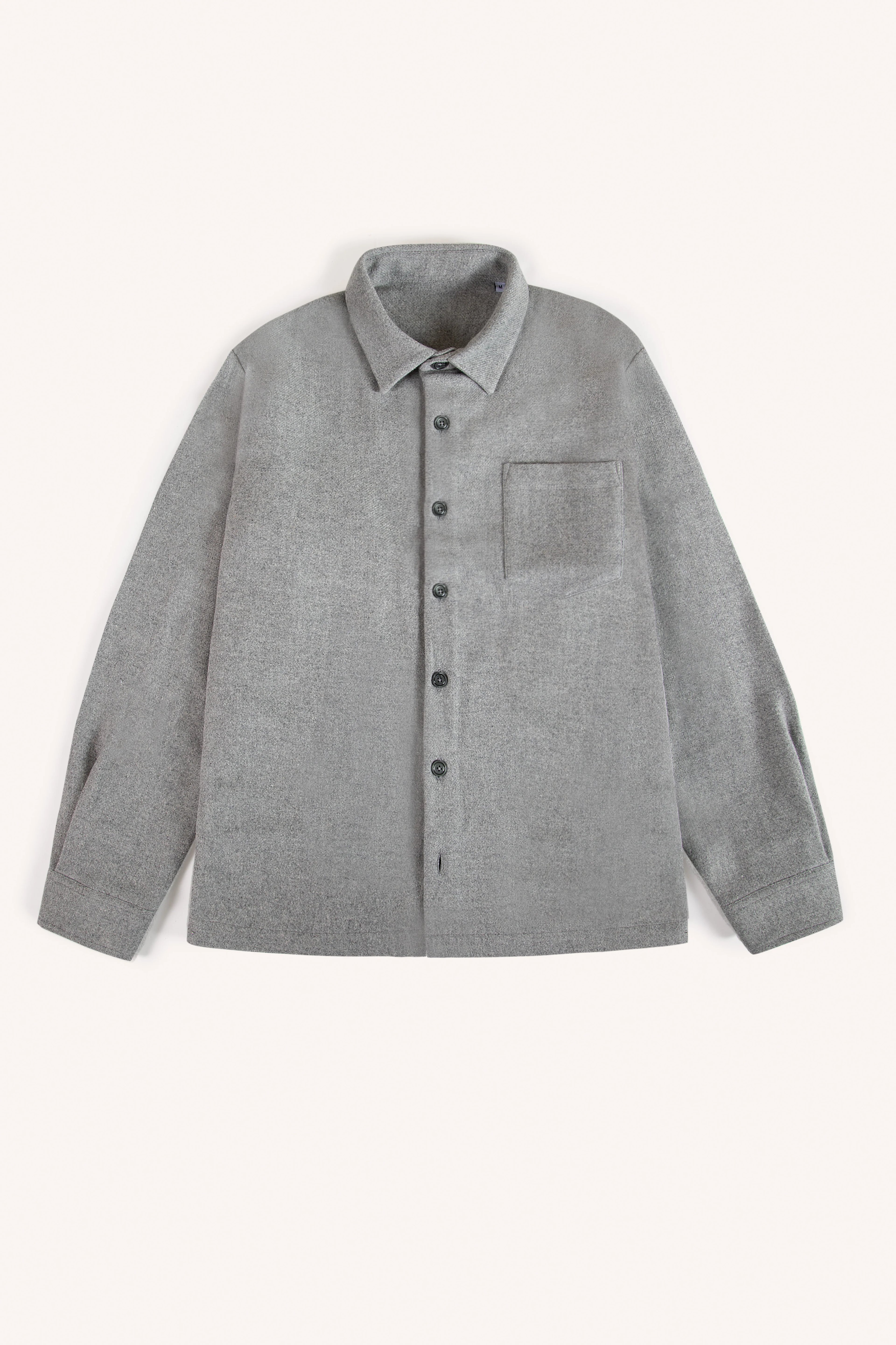 Surchemise en laine epure gris