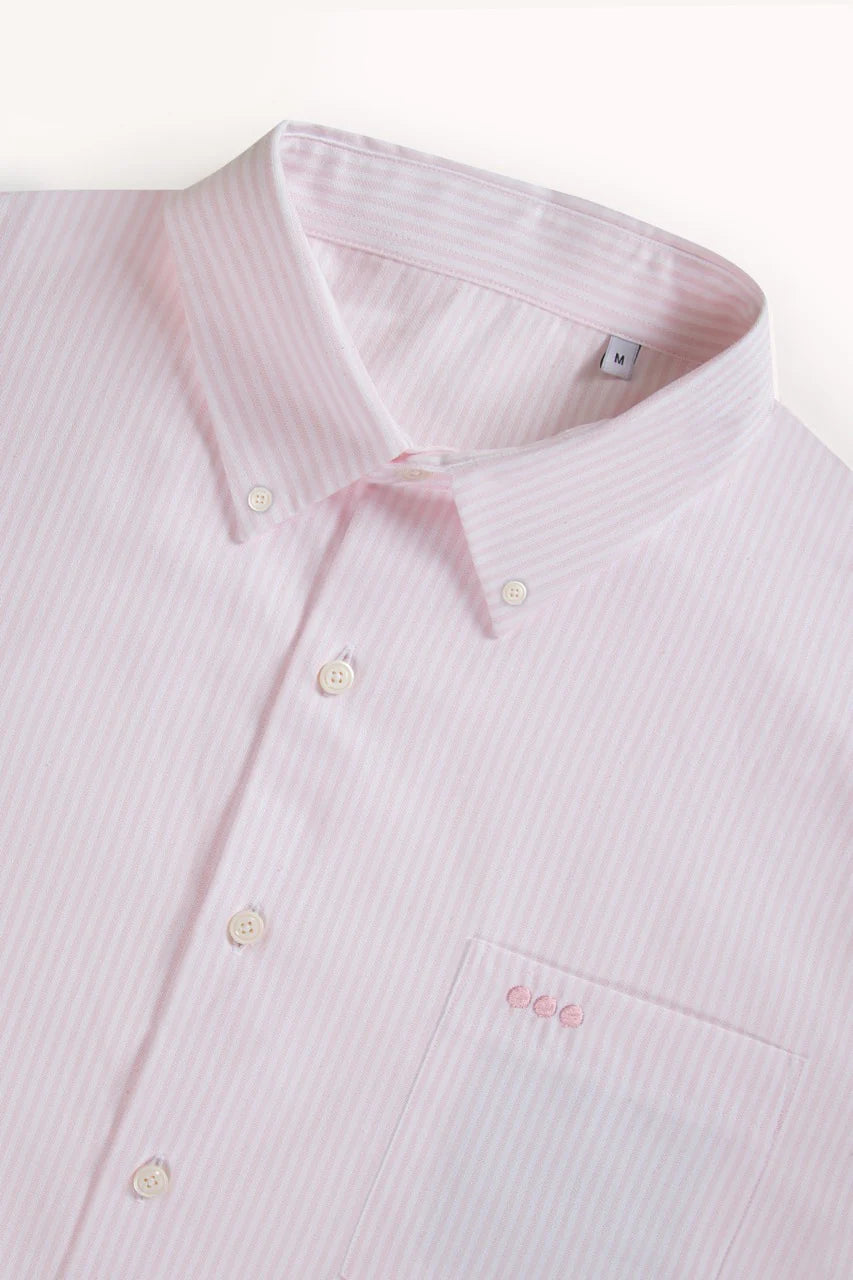 Chemise Oxford HEOL rose à rayures