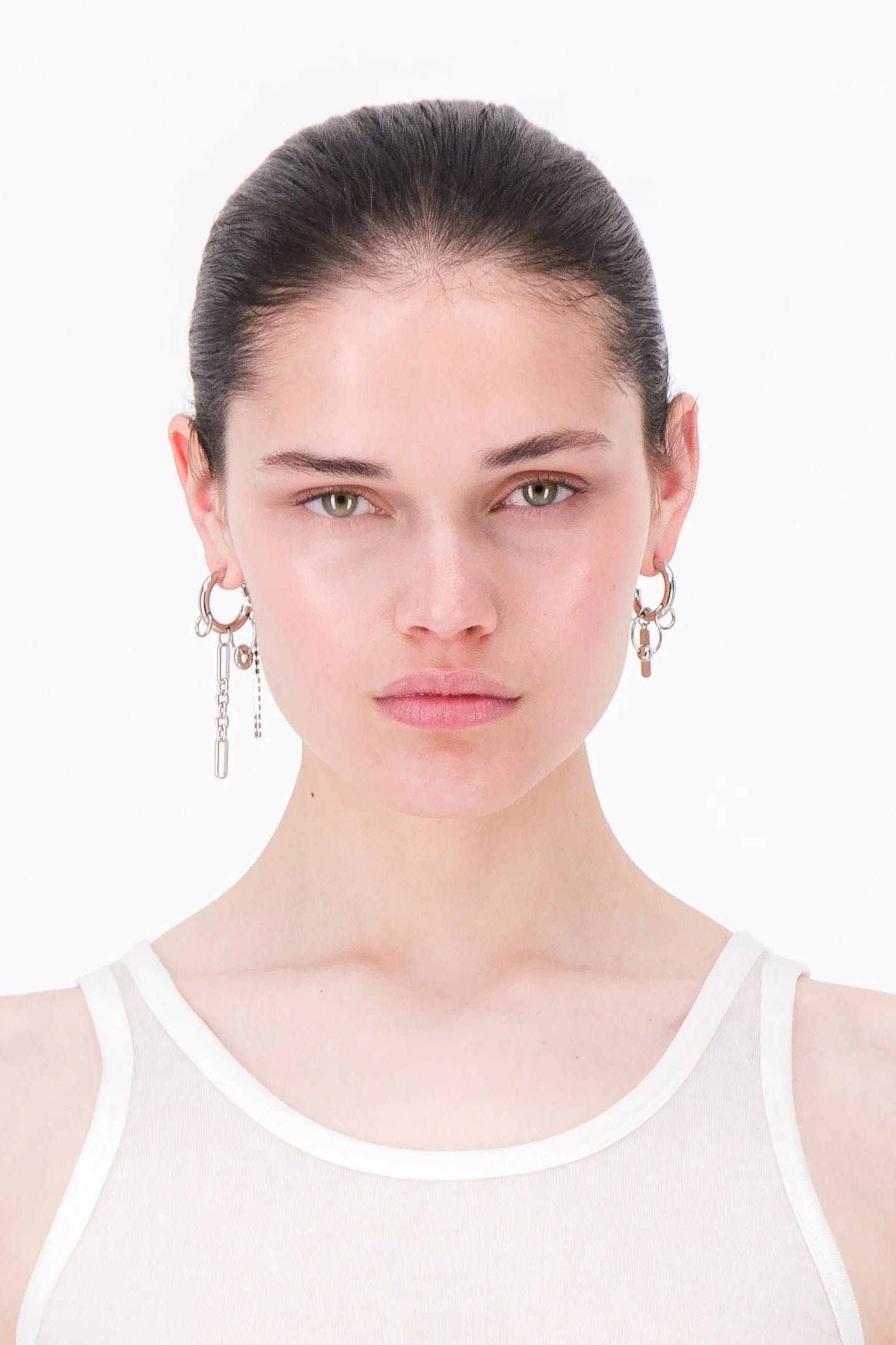 Iris crystal earrings palladium