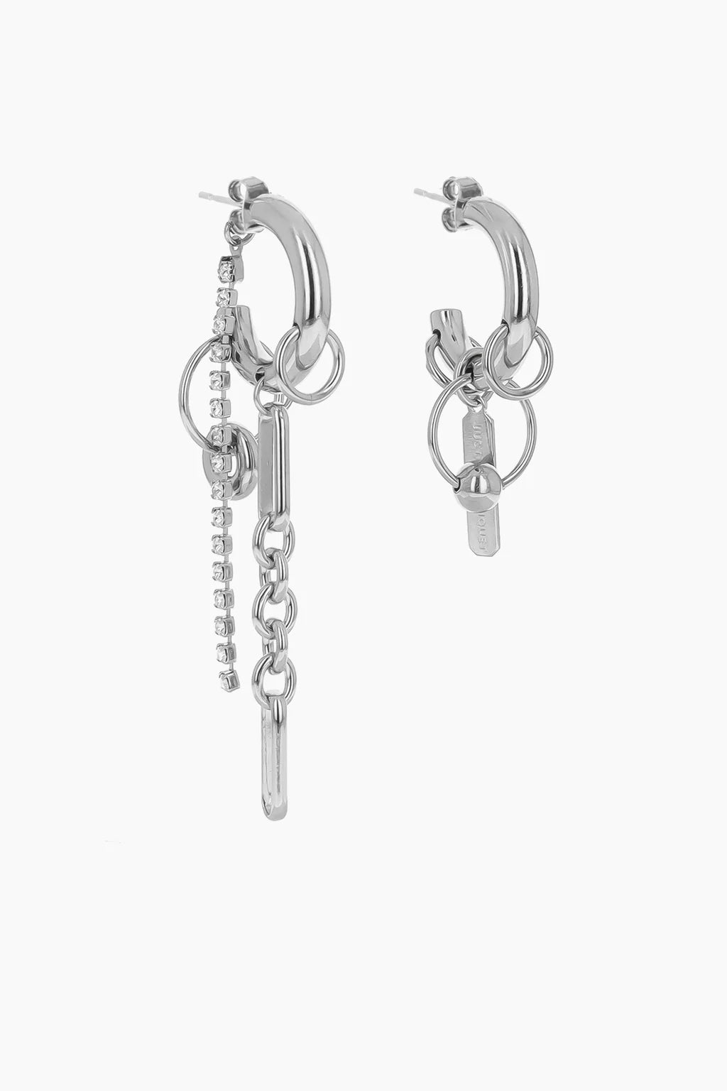 Iris crystal earrings palladium