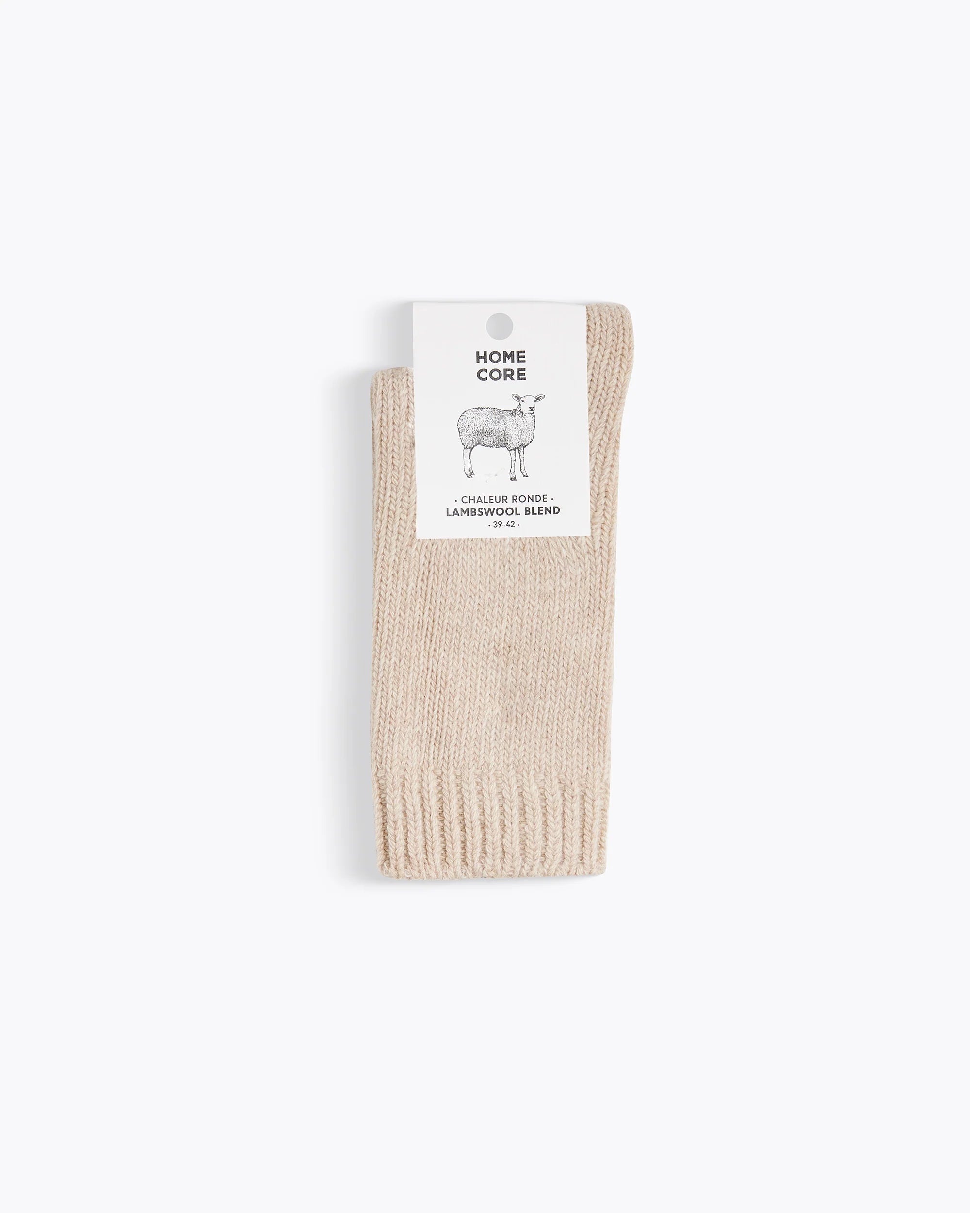 Wool socks rustic beige