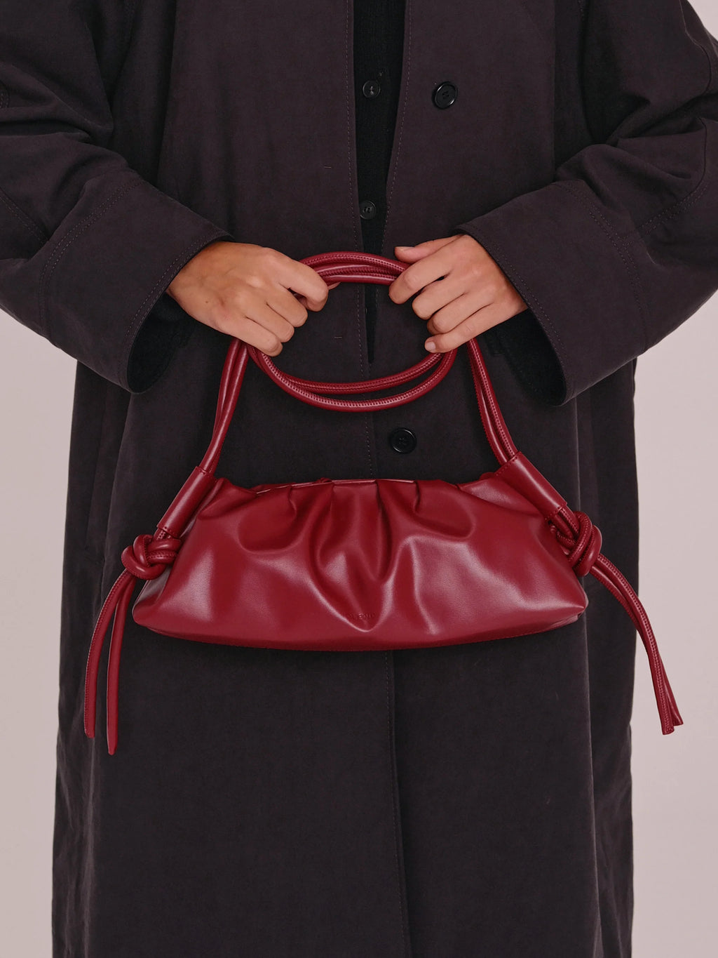 Dumpling bag cherry red