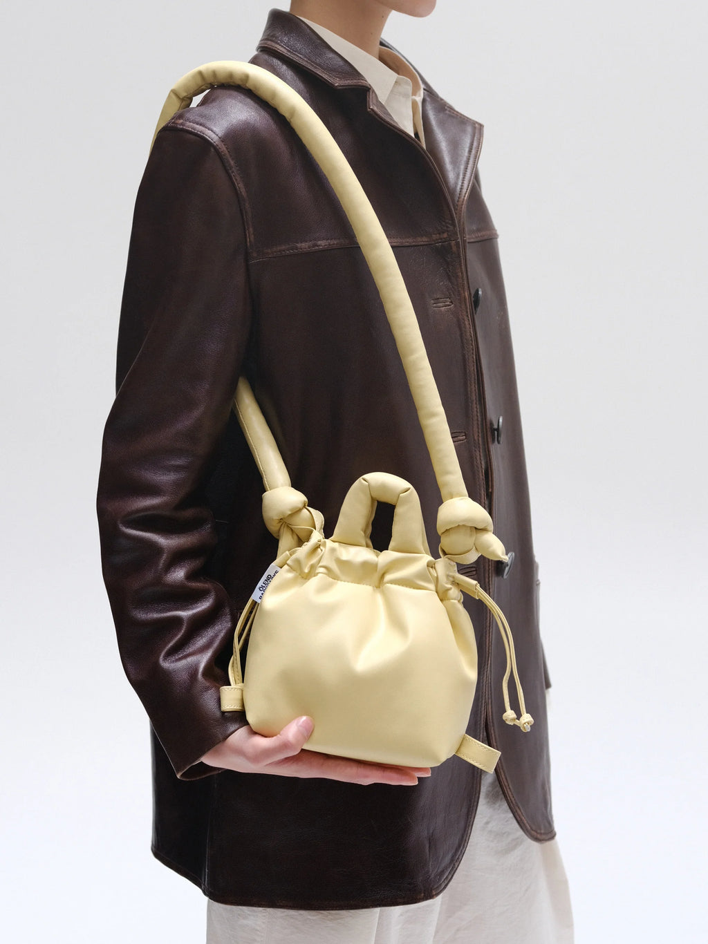 Ona micro bag vegan leather butter yellow