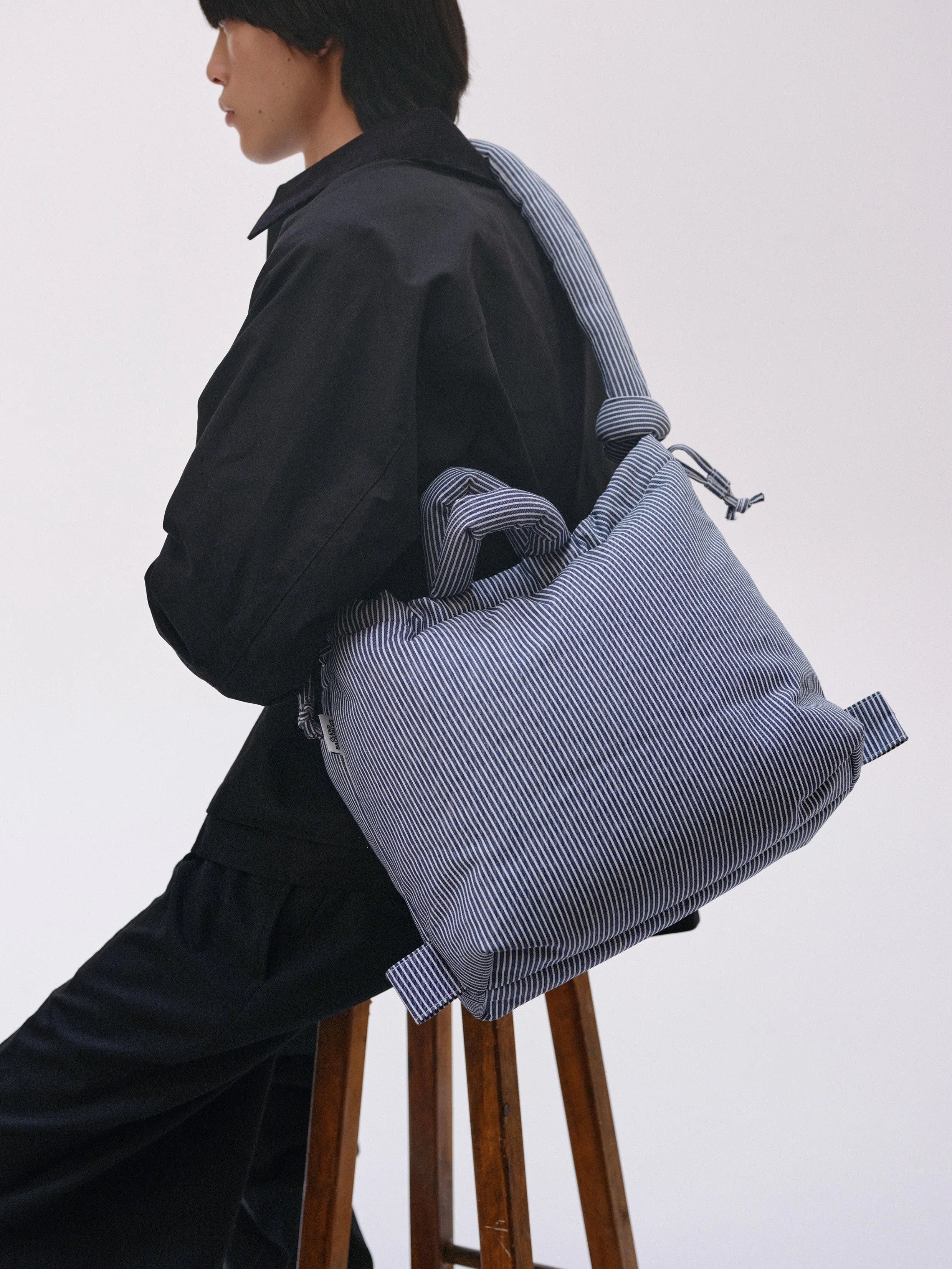 Ona soft bag cotton navy stripe