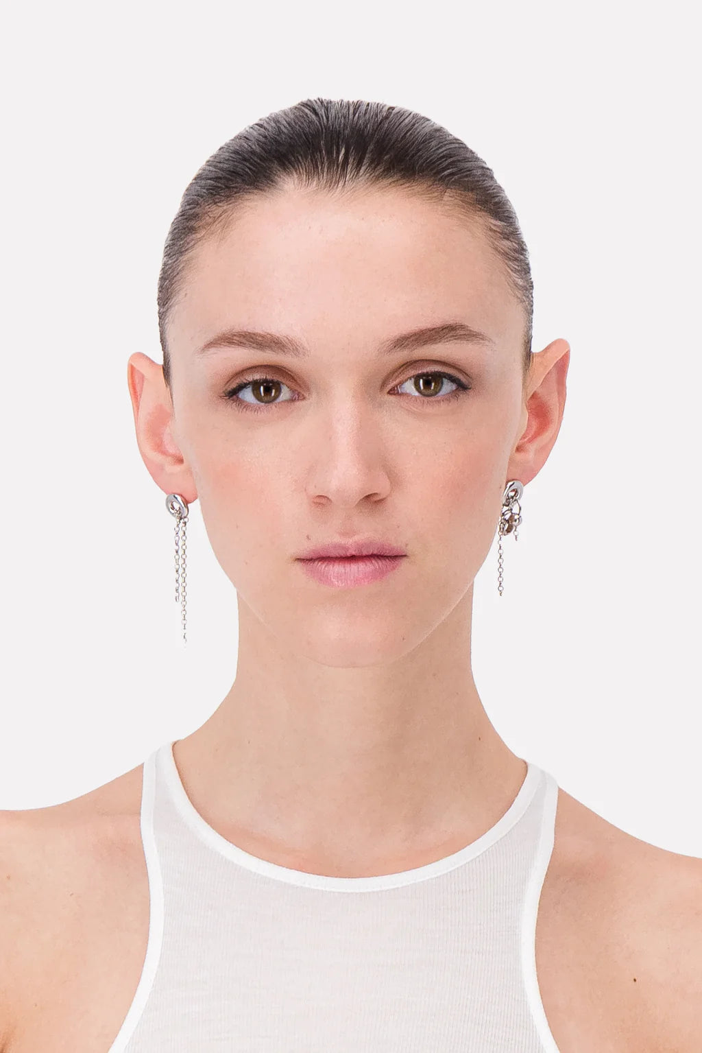 Sinead crystal earrings palladium