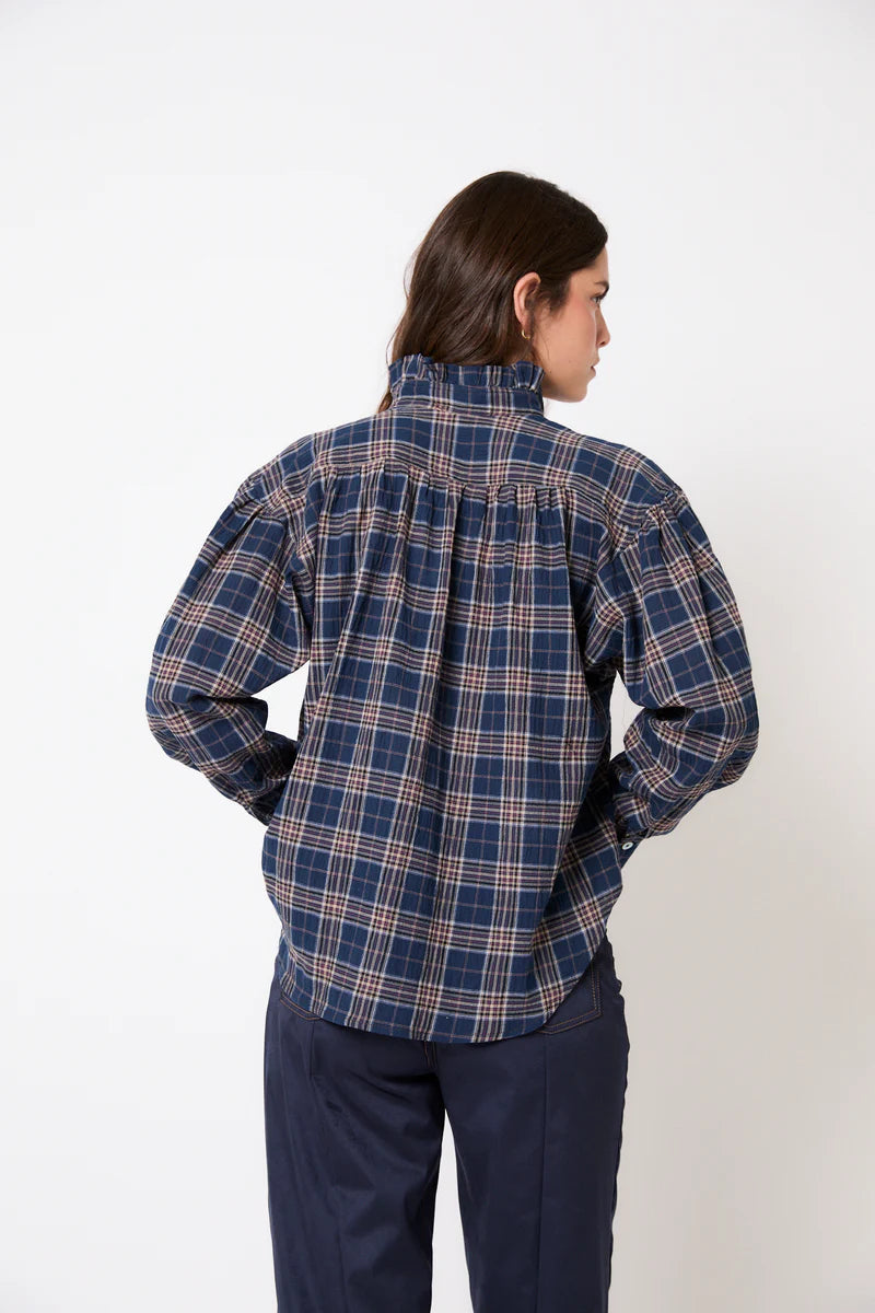 Blouse maribel cuadro azul