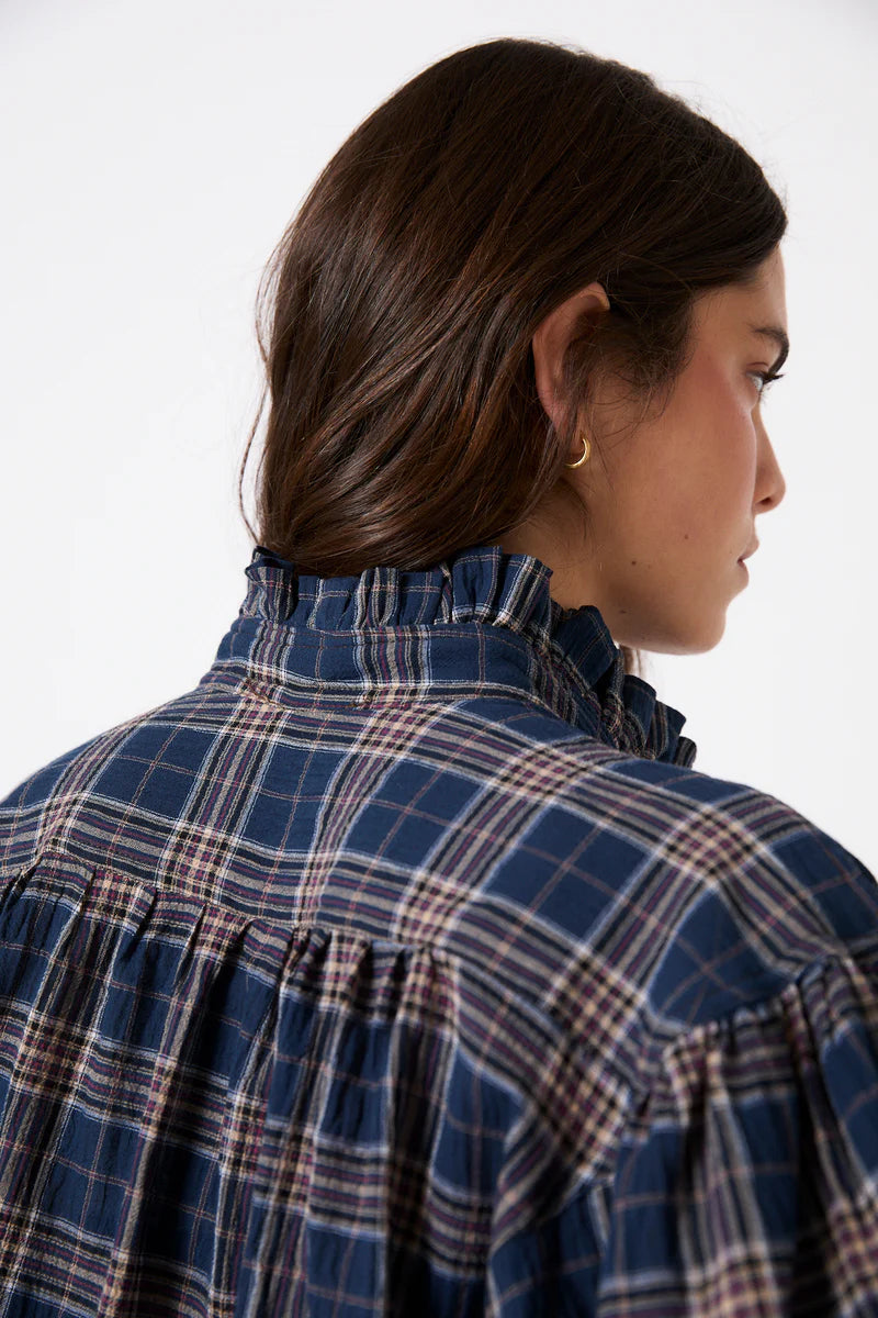 Blouse maribel cuadro azul