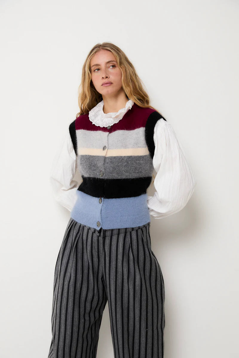 Gilet nagoya maille gris