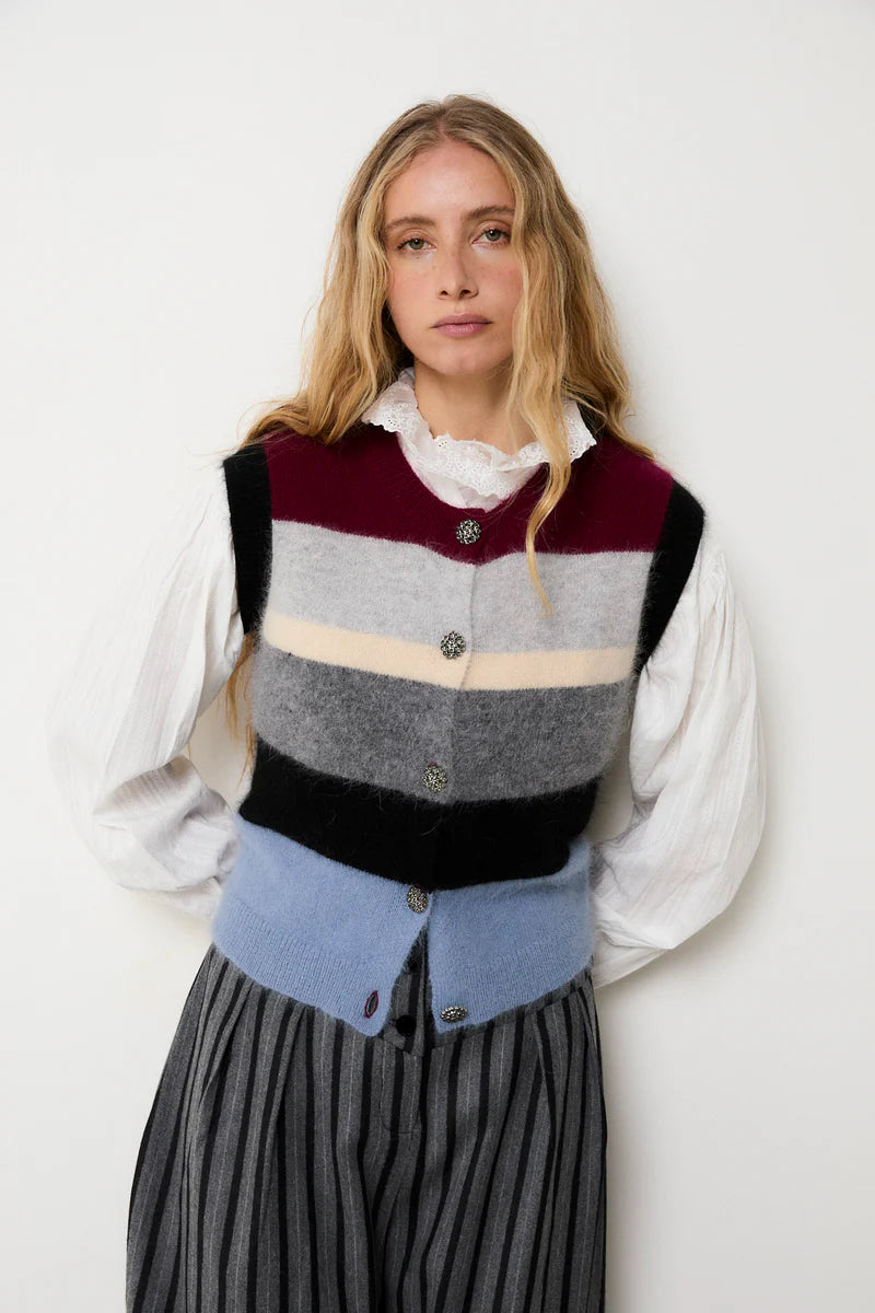 Gilet nagoya maille gris