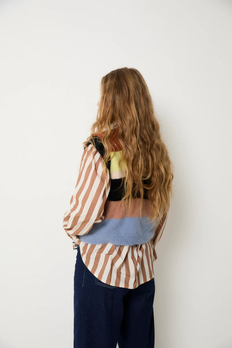 Gilet nagoya maille caramel