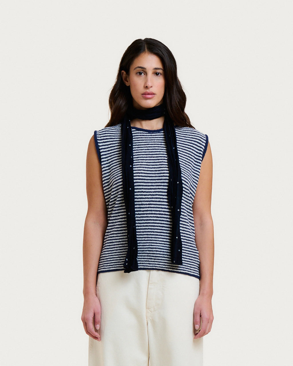 Débardeur sofia spuma navy stripes