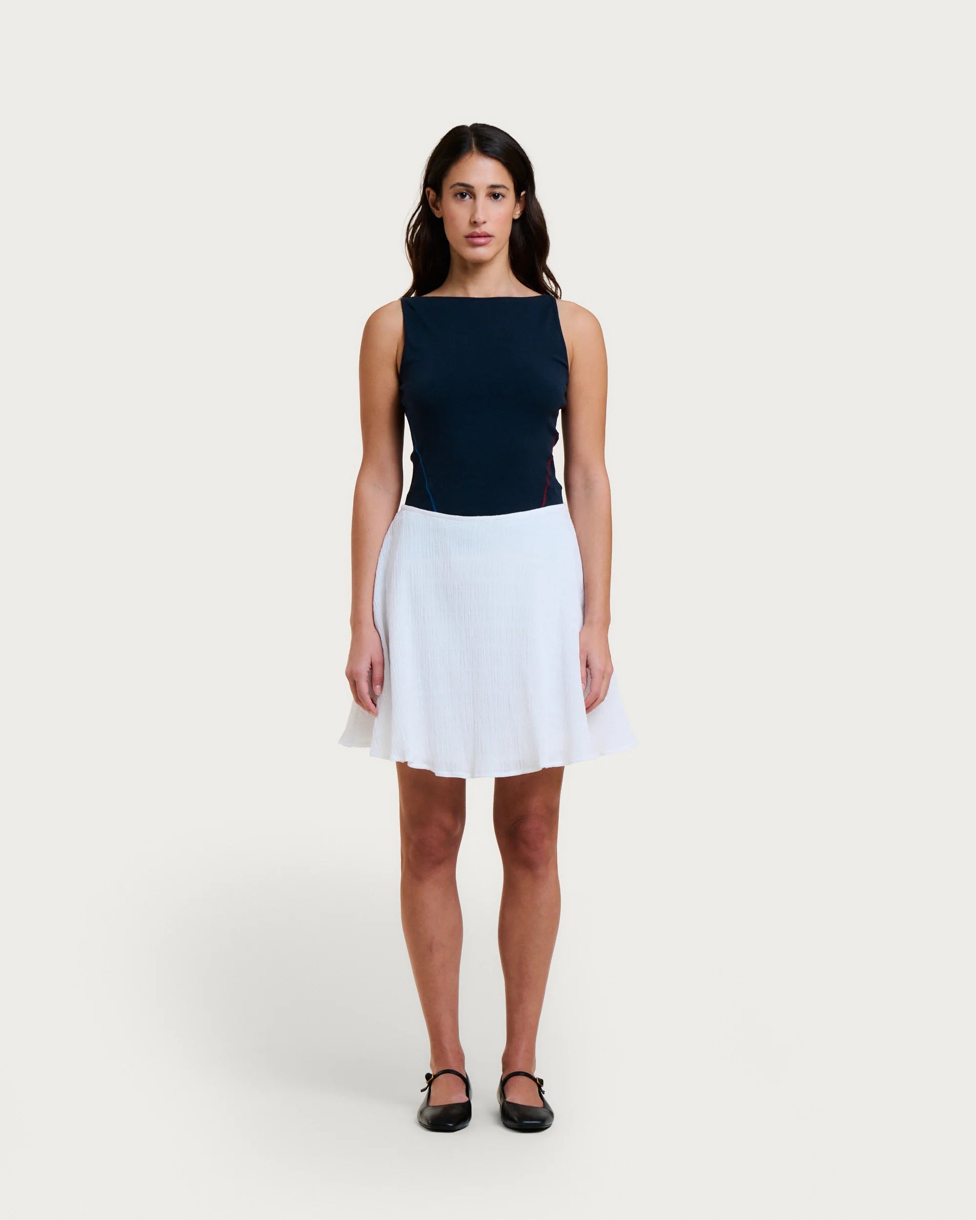 Jupe soleil moya white
