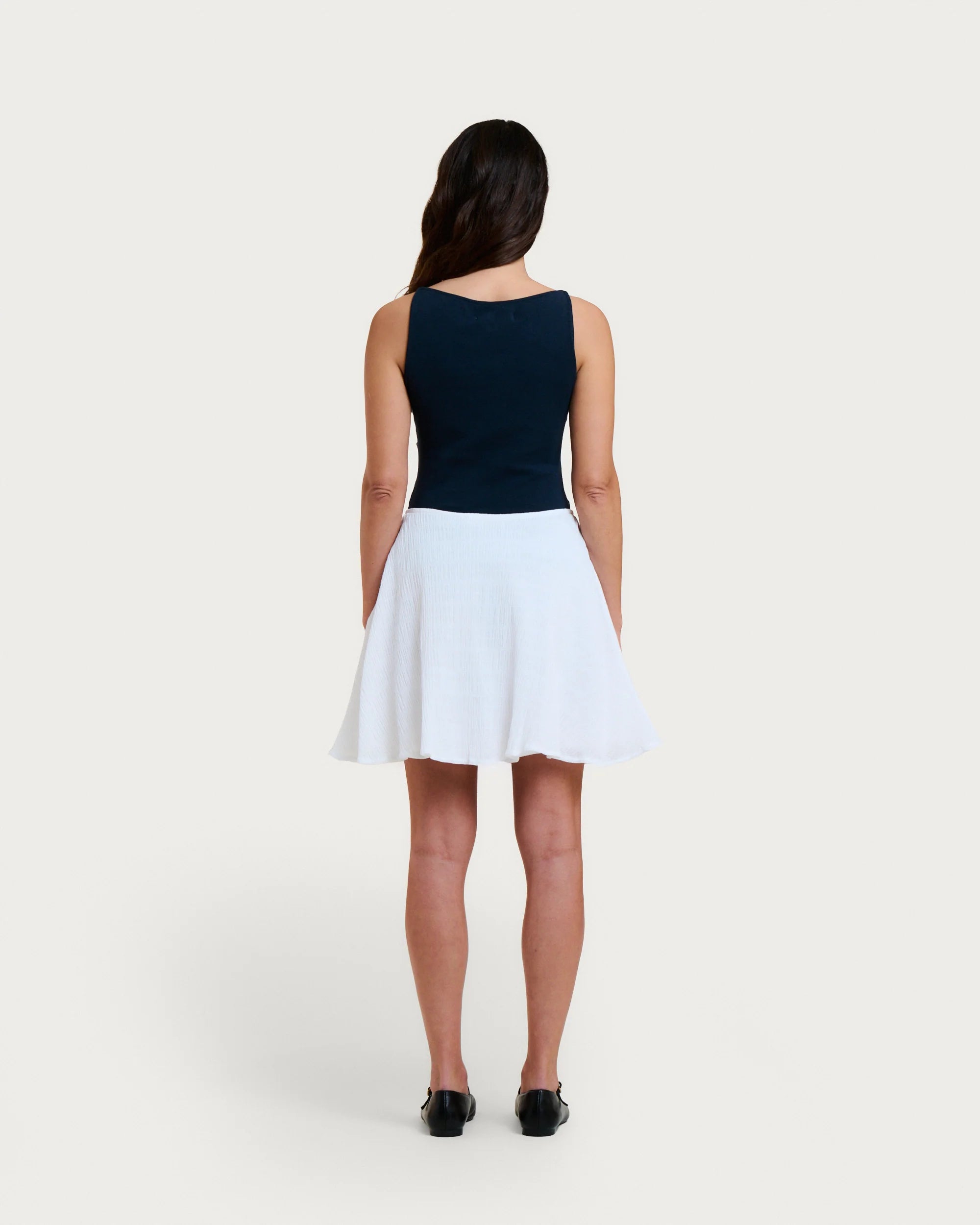 Jupe soleil moya white