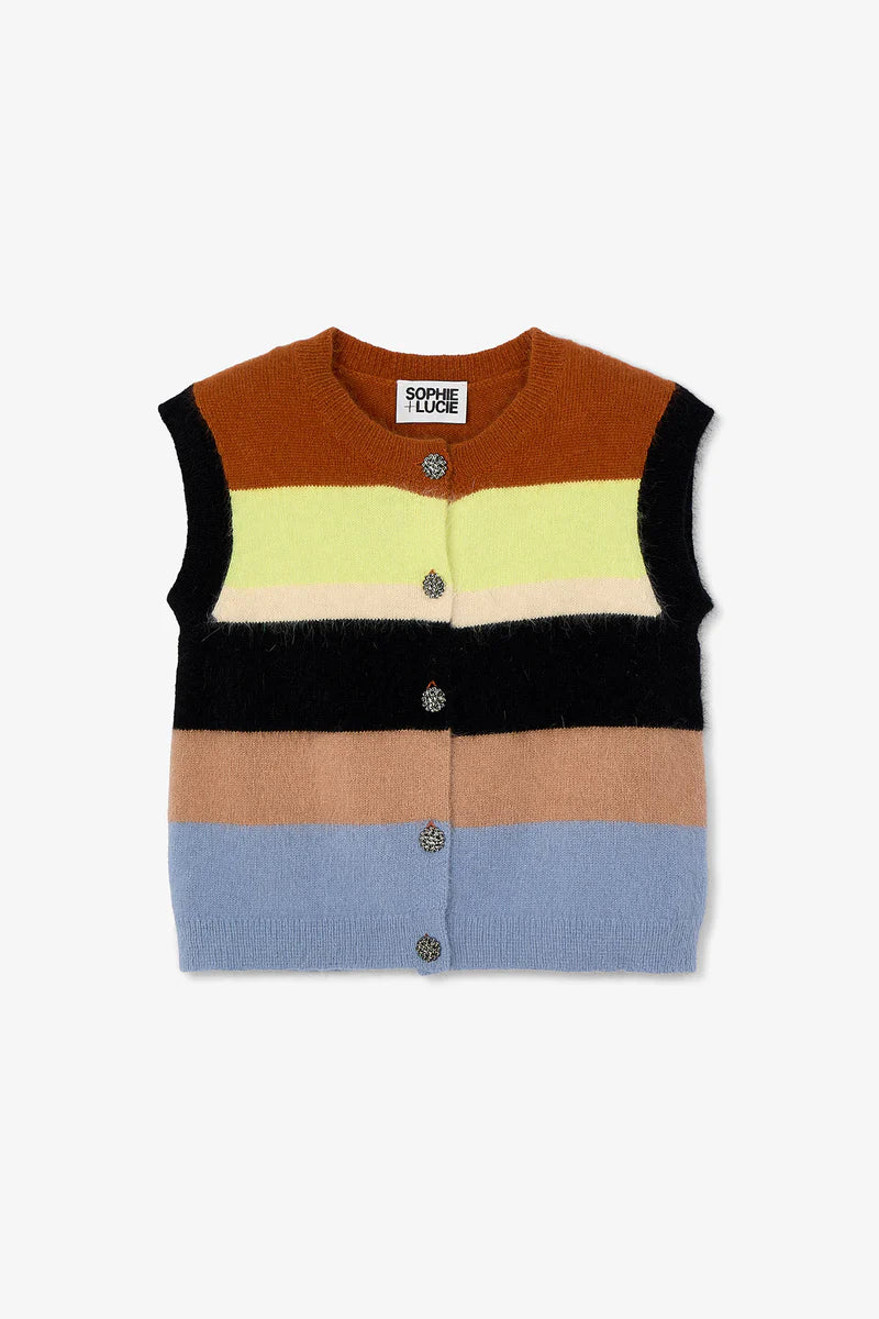 Gilet nagoya maille caramel