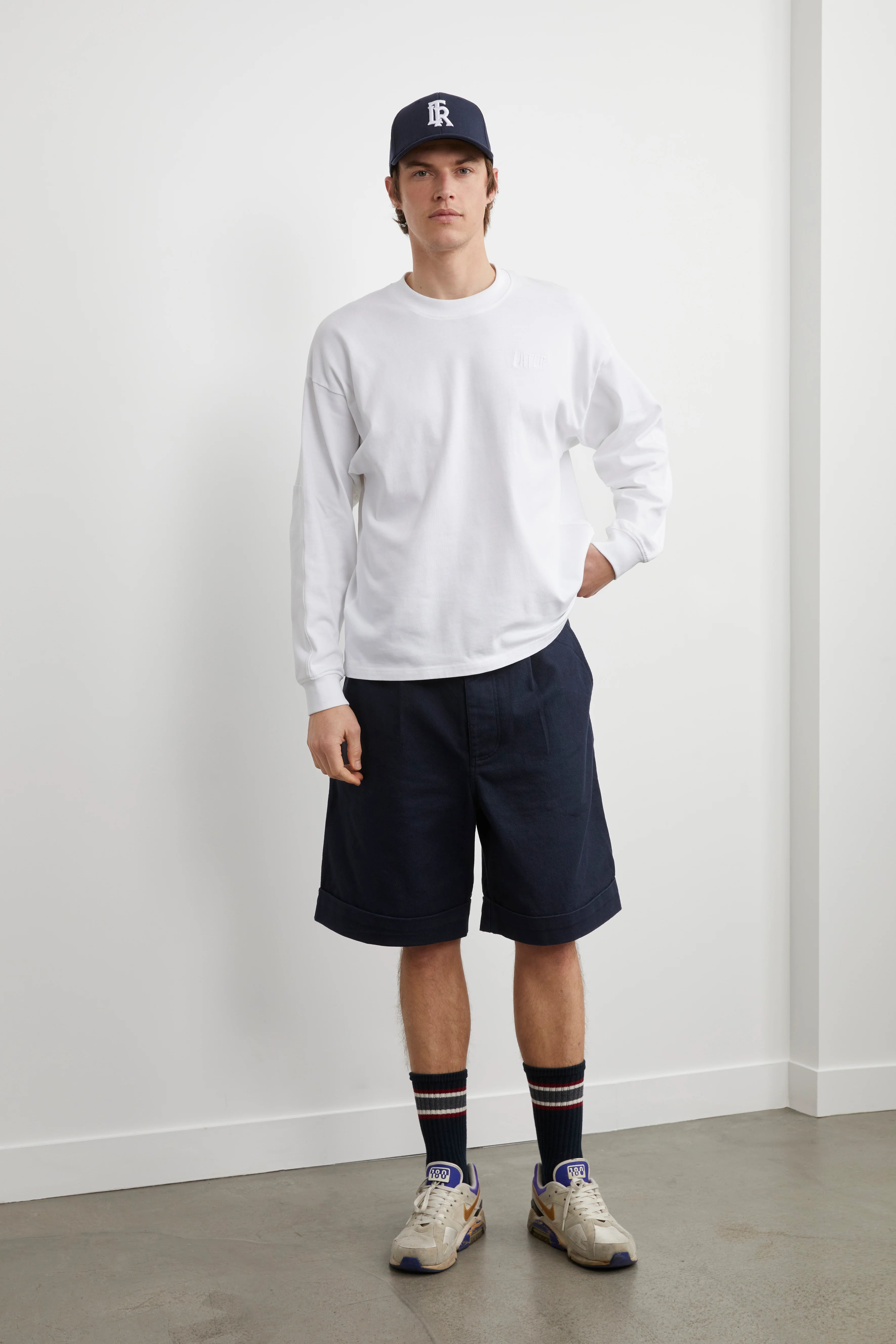T shirt manches longues blanc hortensia