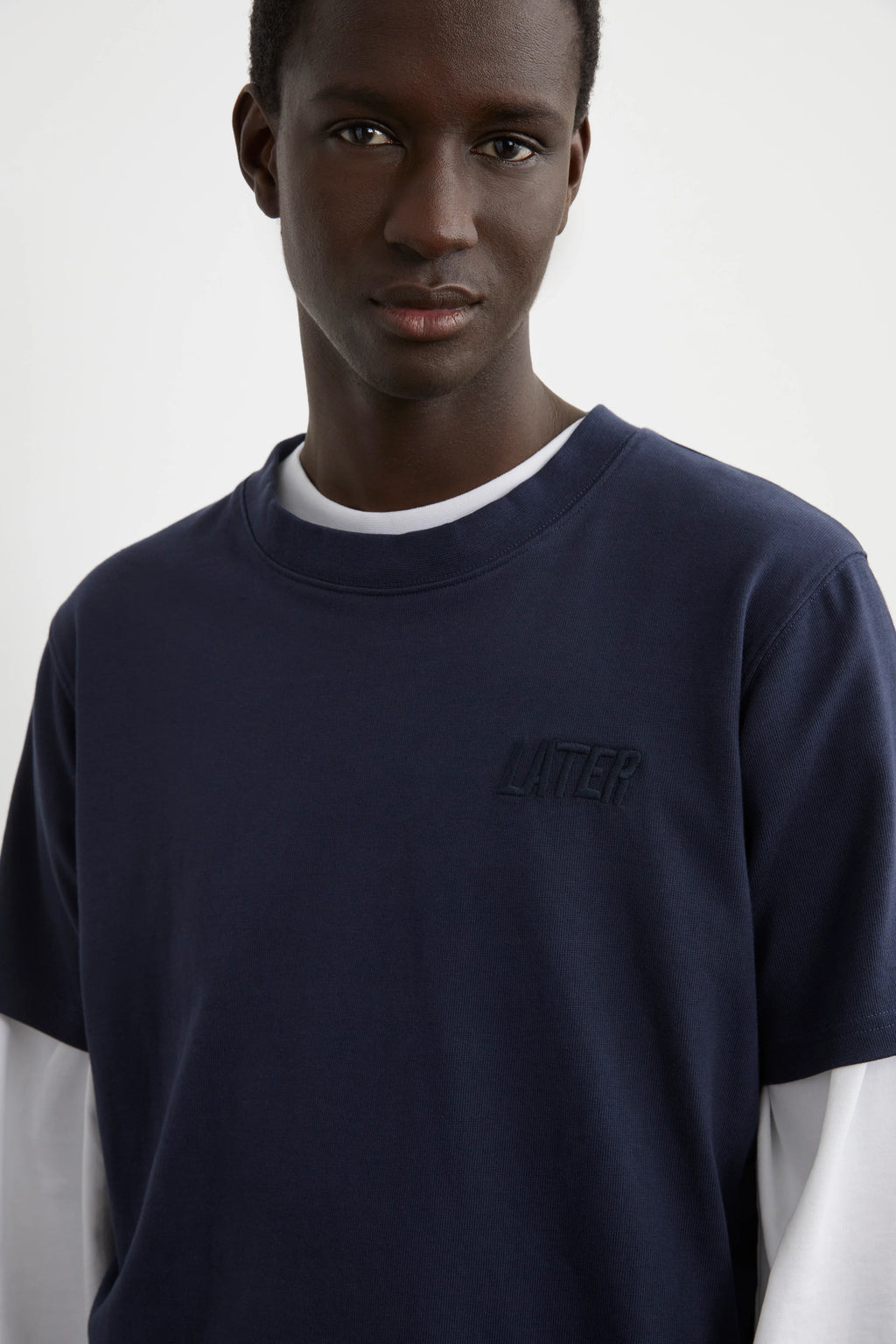 T shirt marine hortensia