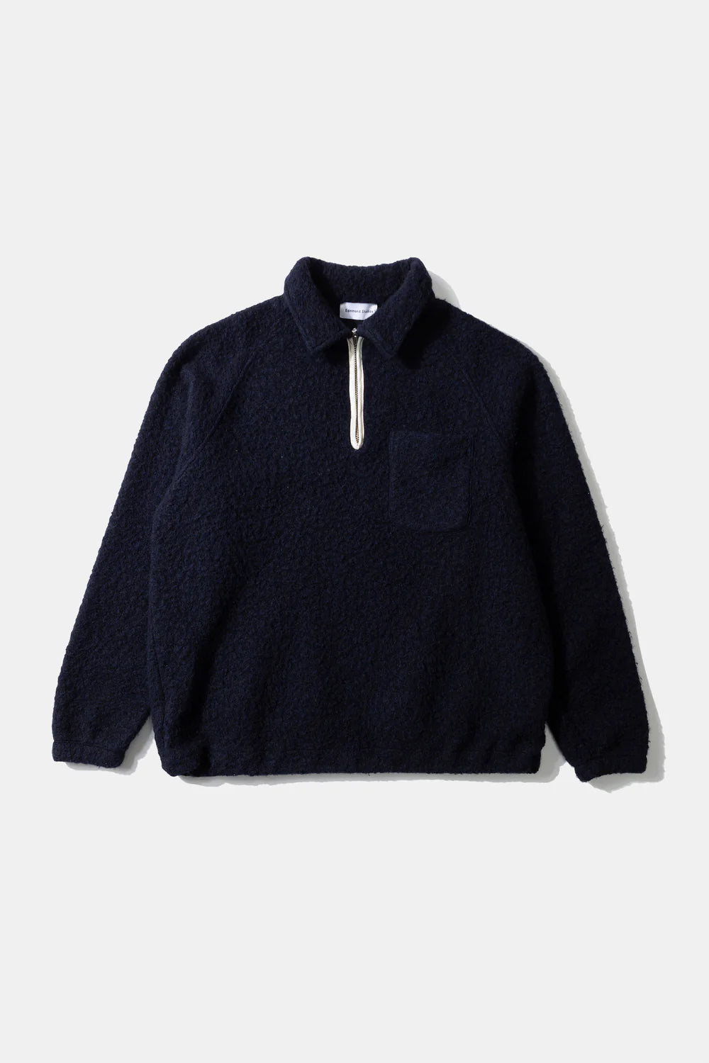 Unconventional zip polo navy