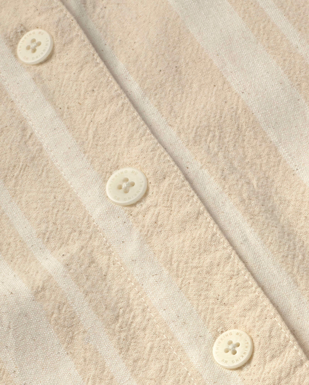 Roberta raw dappled stripes jumpsuit ecru