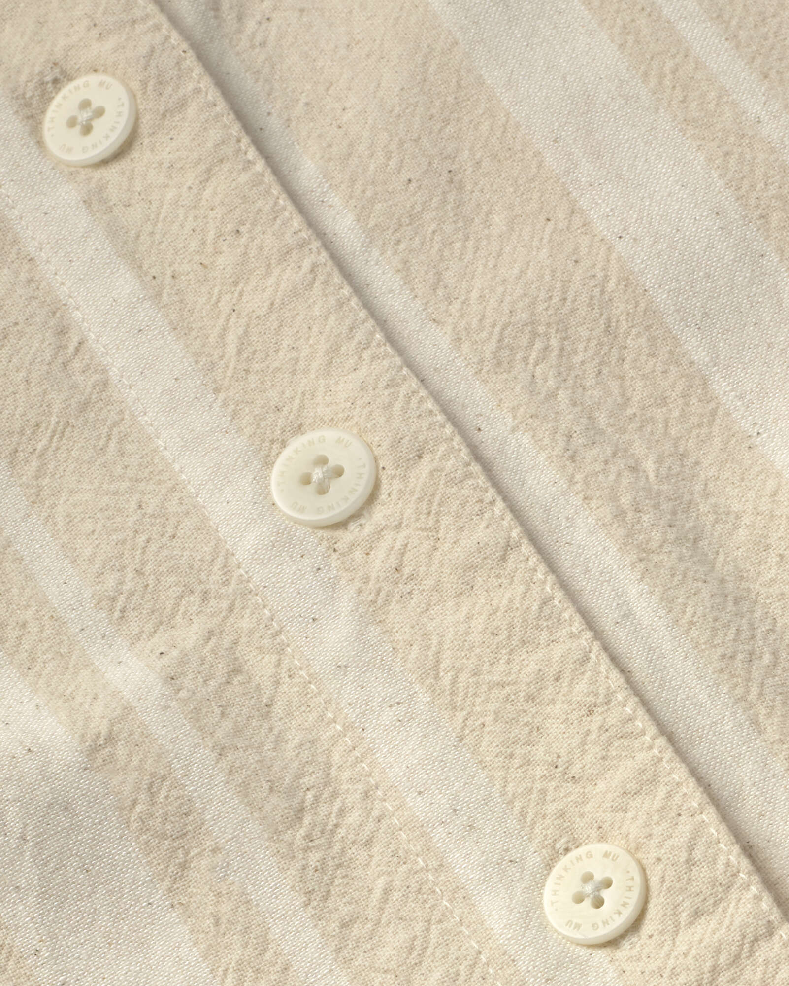 Roberta raw dappled stripes jumpsuit ecru