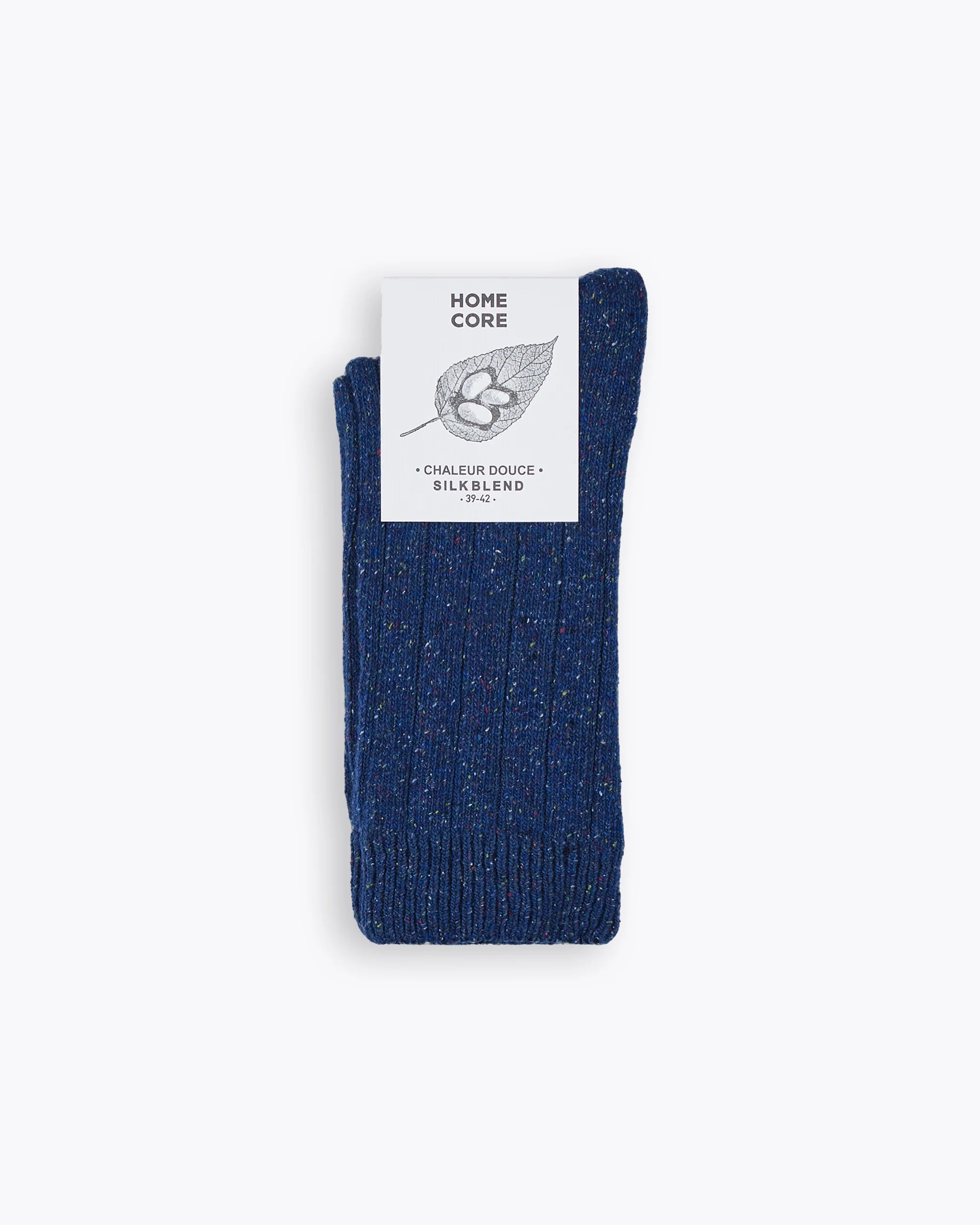 Wool silk socks navy