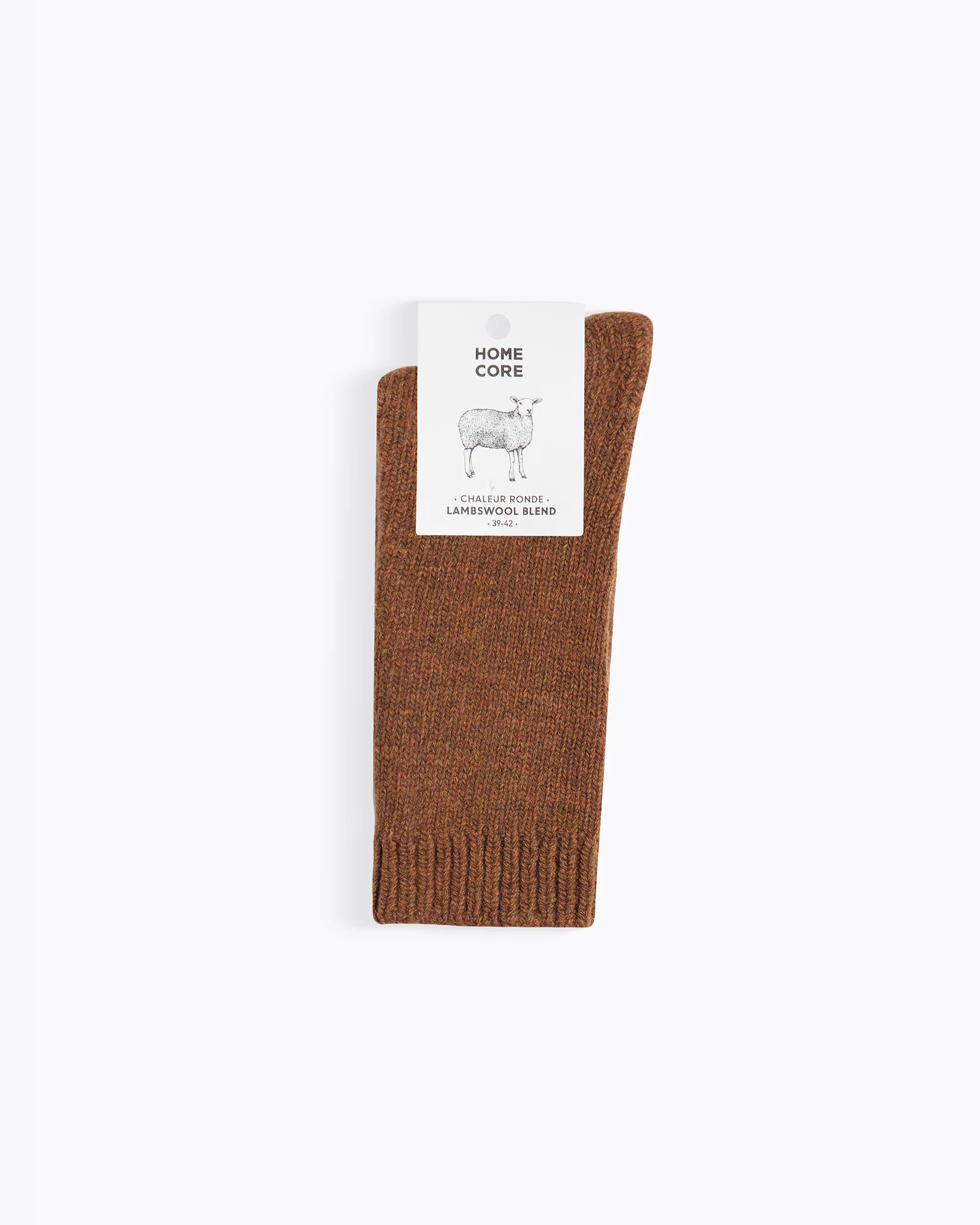 Wool socks rustic brown