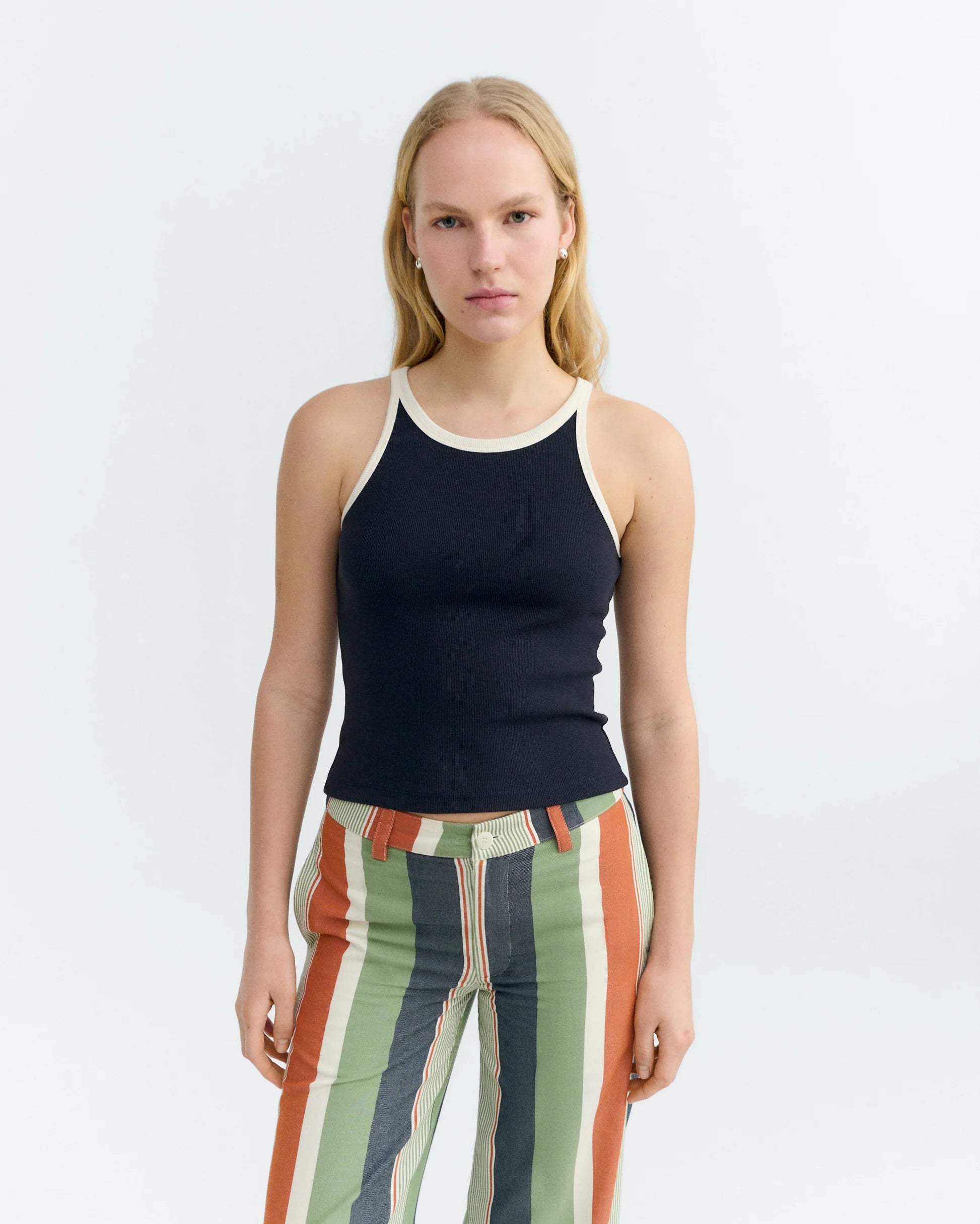 Harriet top navy pannacota