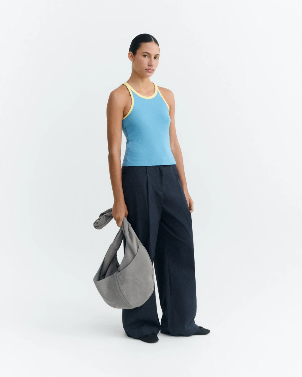 Harriet top navy yellow