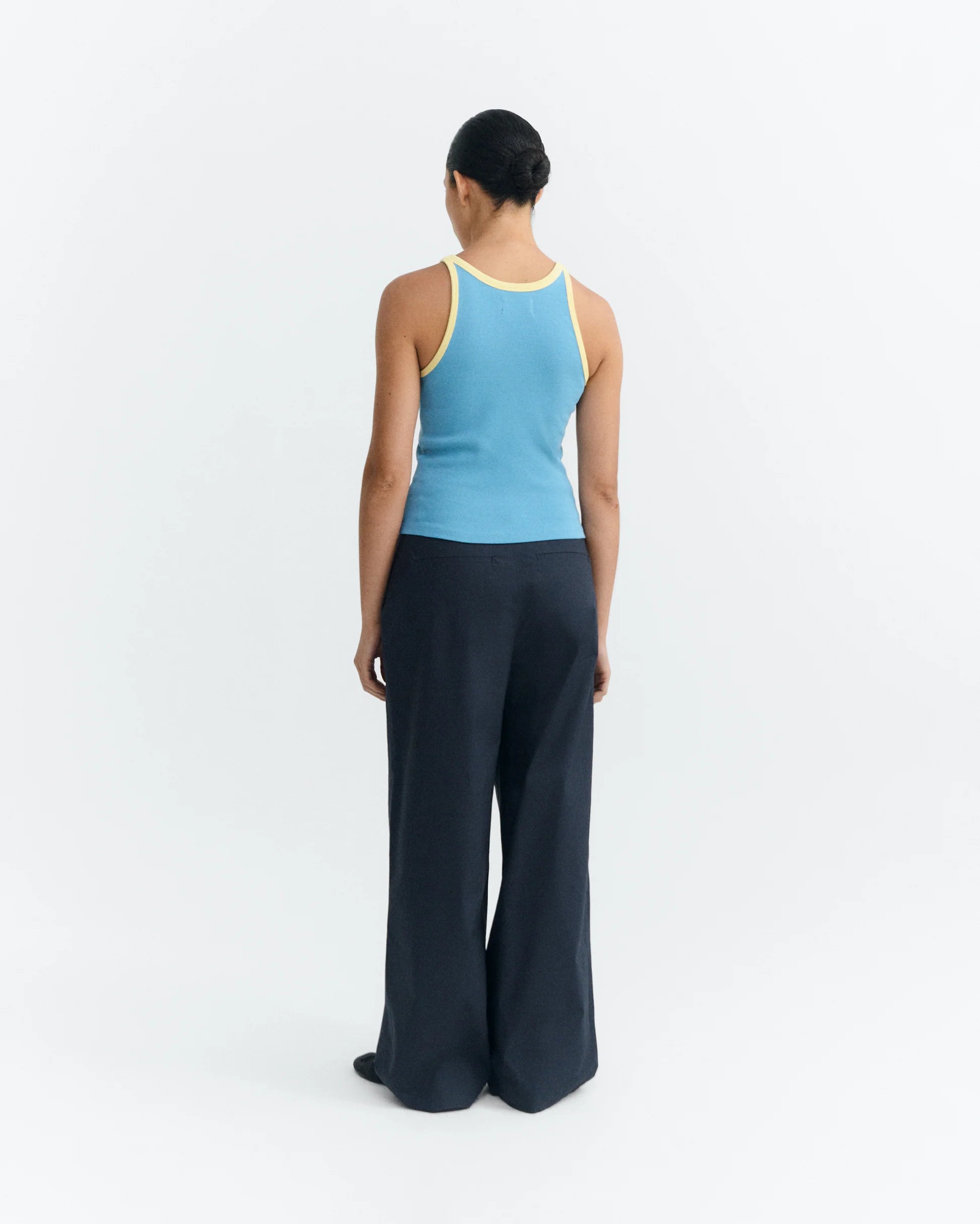 Harriet top navy yellow