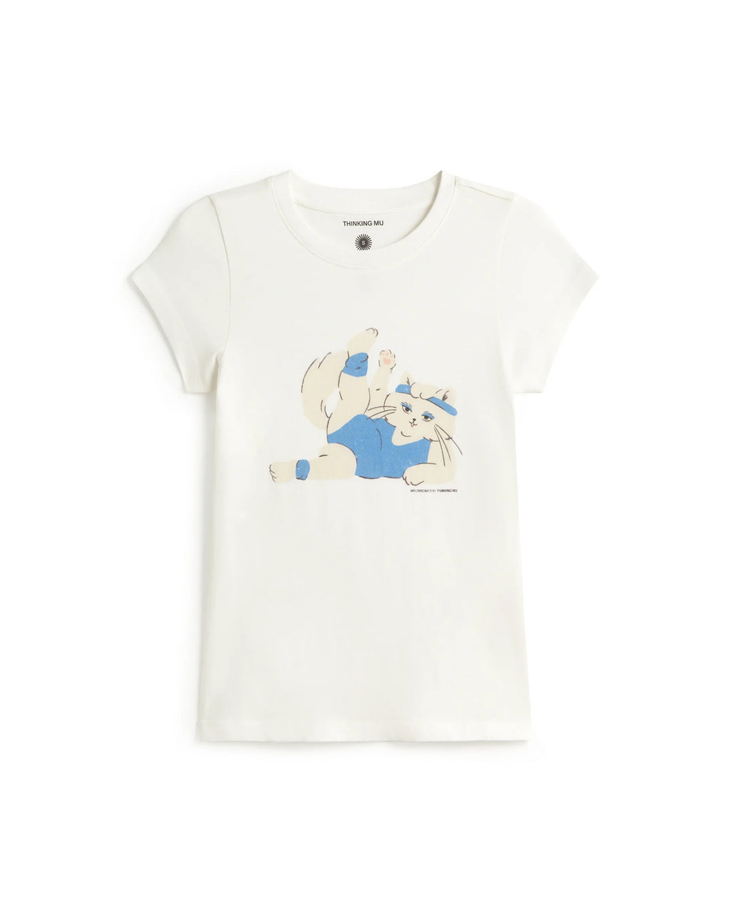 Meowrobics white myrna tee