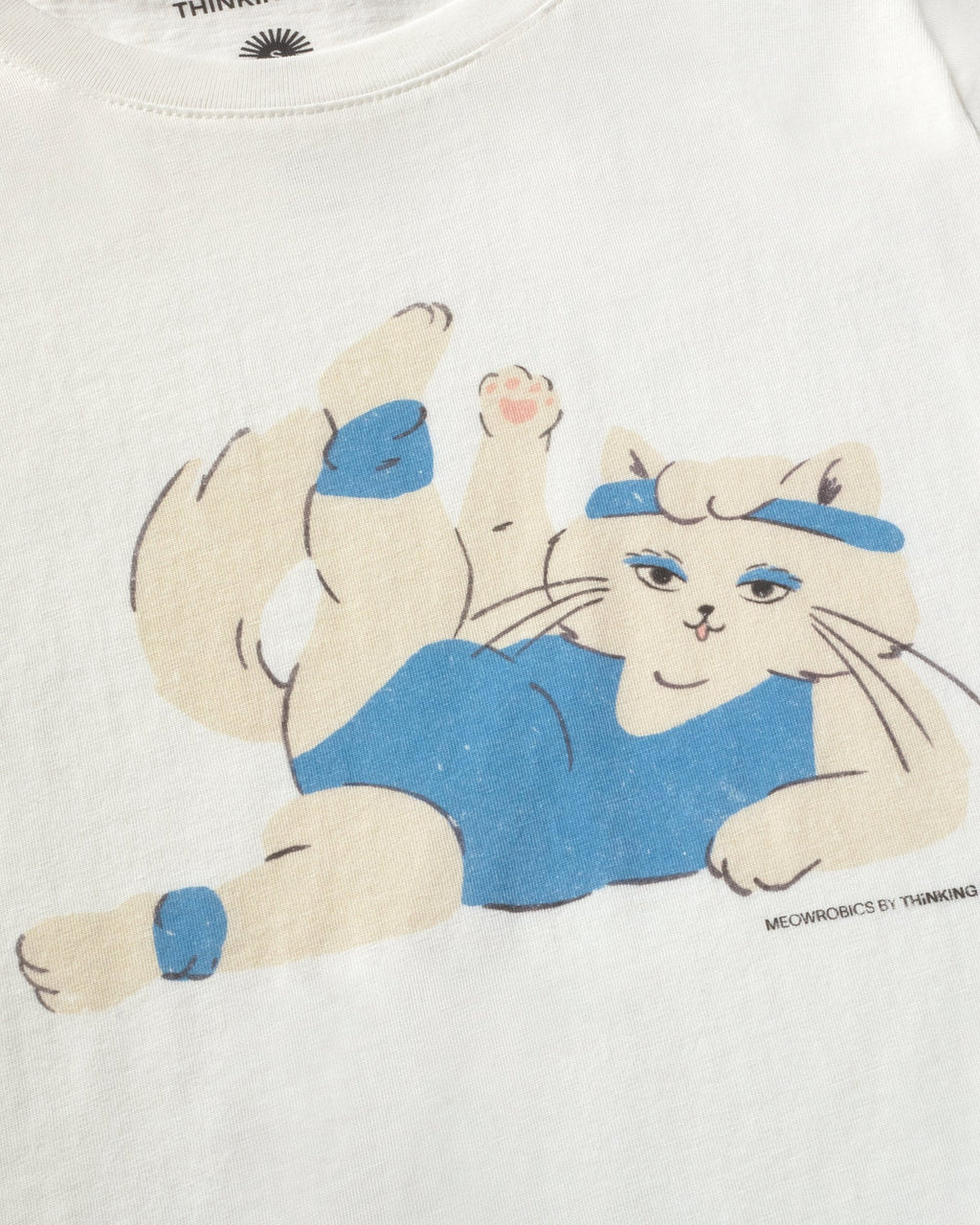 Meowrobics white myrna tee