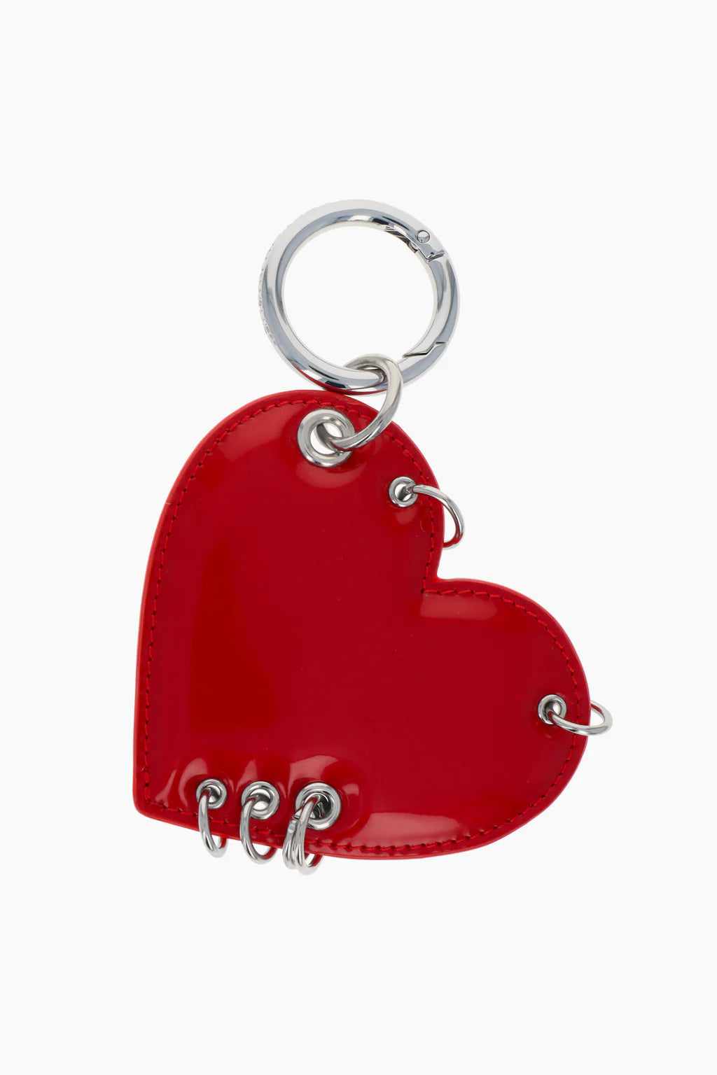 Heart red lipstick keychain