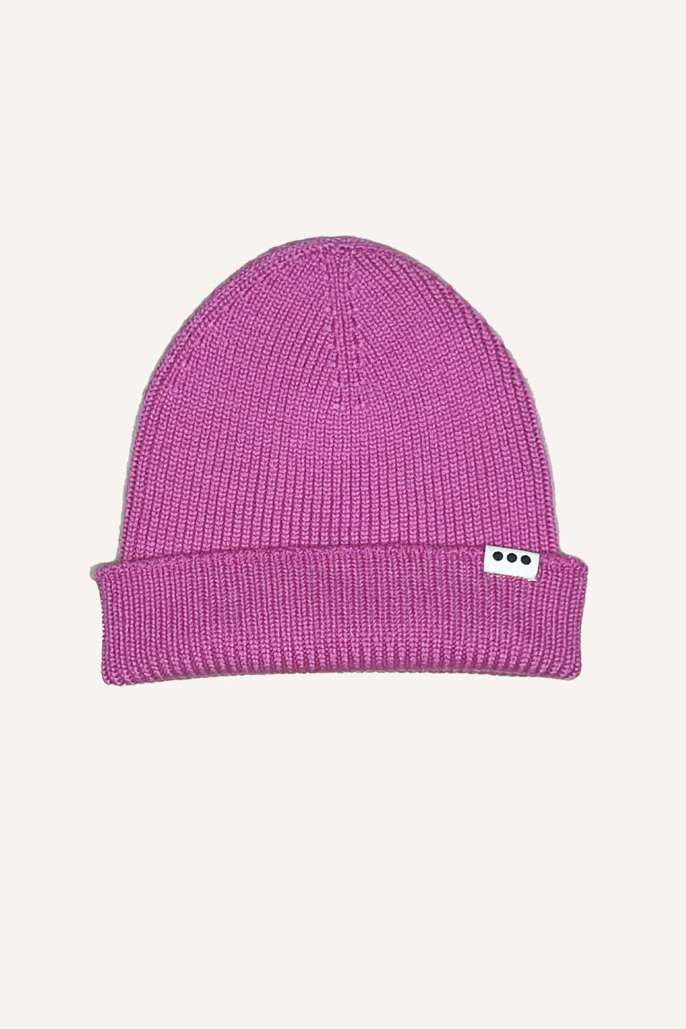 Bonnet en laine rose