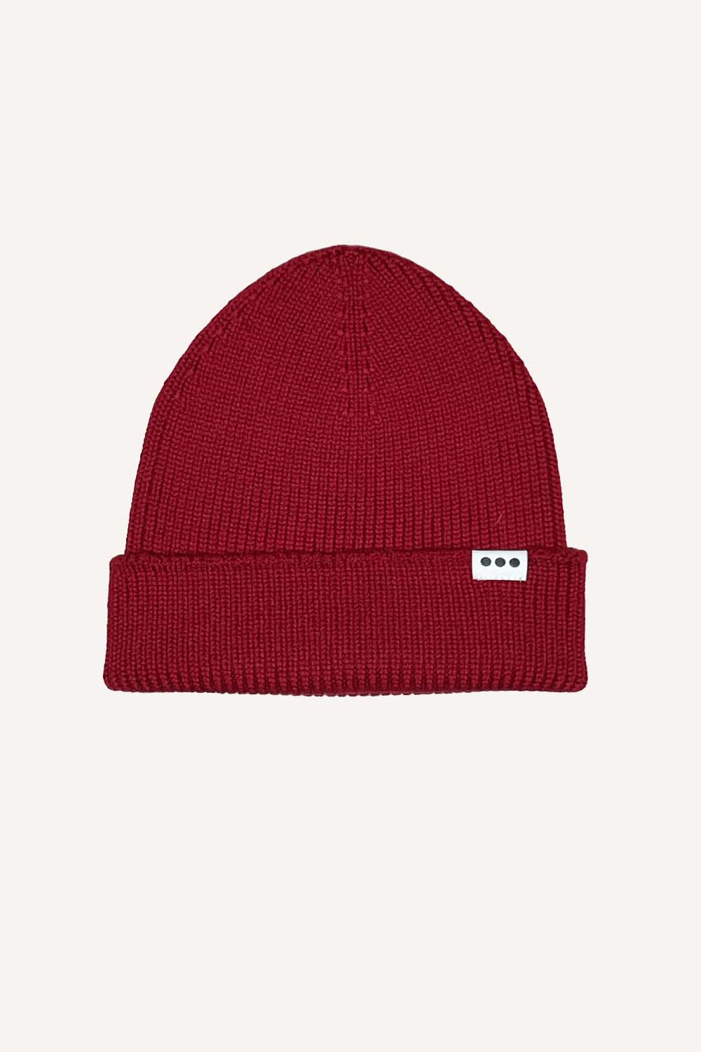 Bonnet en laine rouge