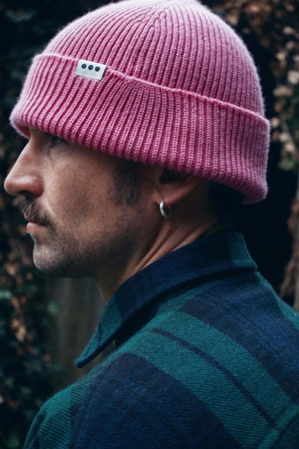 Bonnet en laine rose