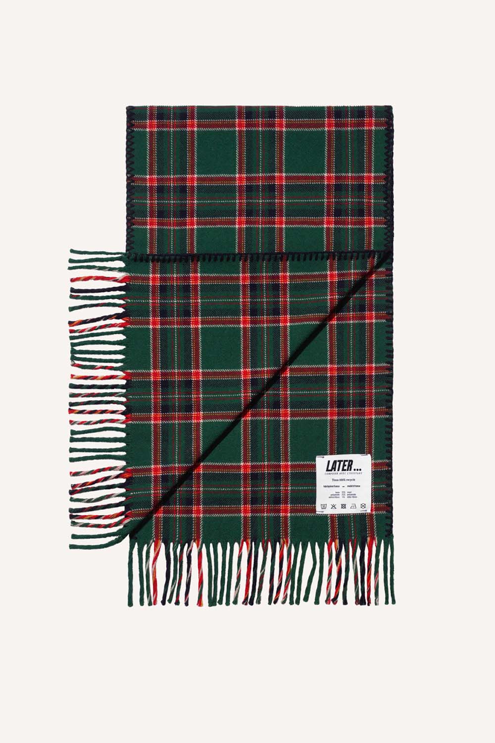 Echarpe en laine Tartan king georges vert