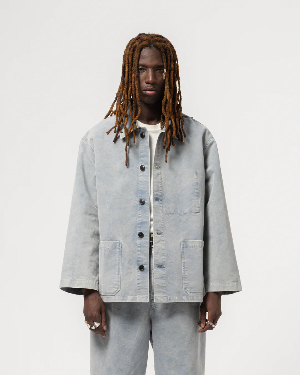 Coach jacket nebraska cotton coastal blue