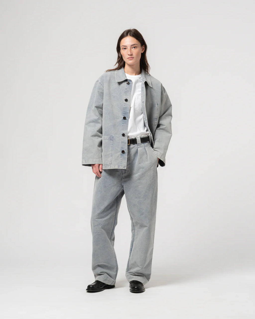 Coach jacket nebraska cotton coastal blue