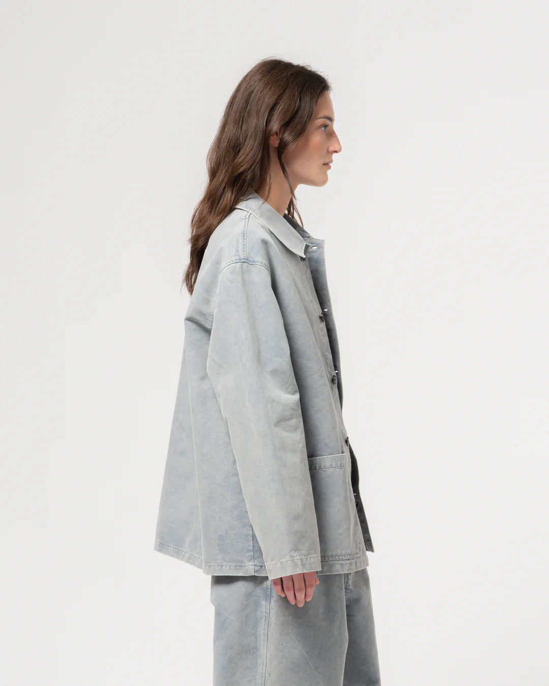 Coach jacket nebraska cotton coastal blue