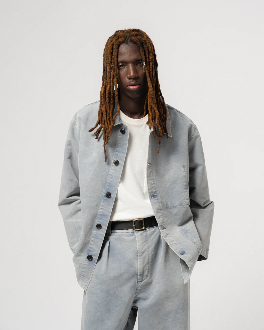 Coach jacket nebraska cotton coastal blue