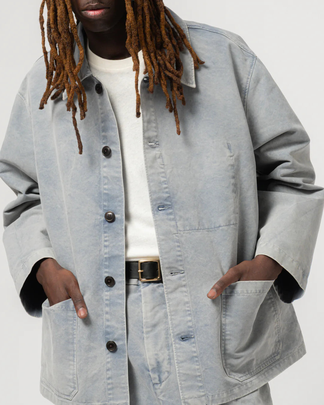 Coach jacket nebraska cotton coastal blue