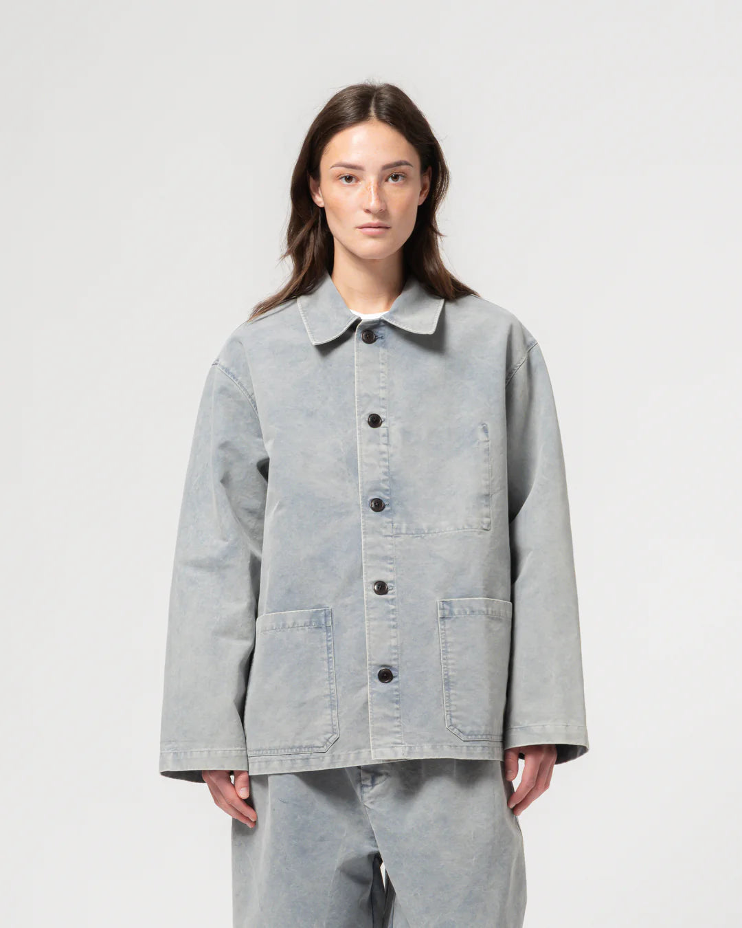 Coach jacket nebraska cotton coastal blue