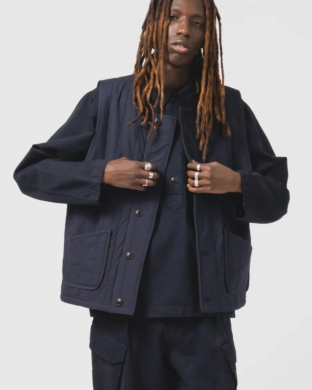 Barrage vest quilted cotton Inkt