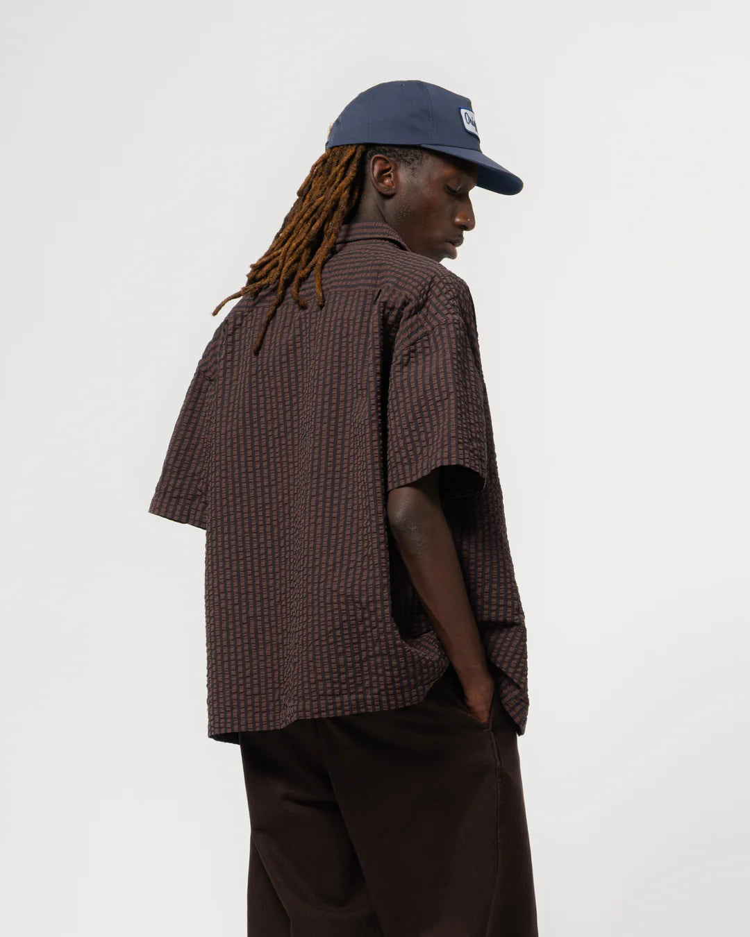 Aloha shirt belfast seersucker coffee