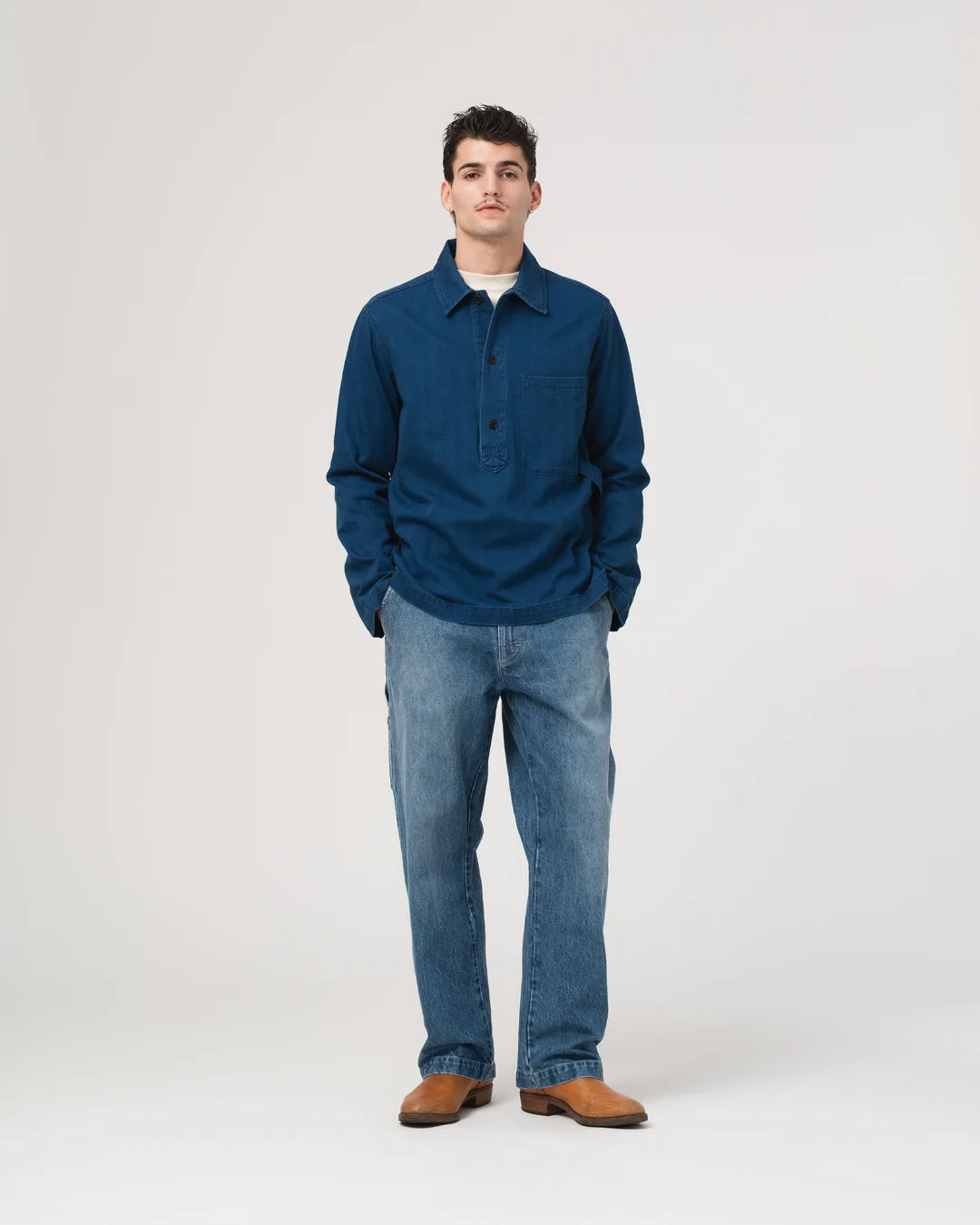 Fisherman shirt blue