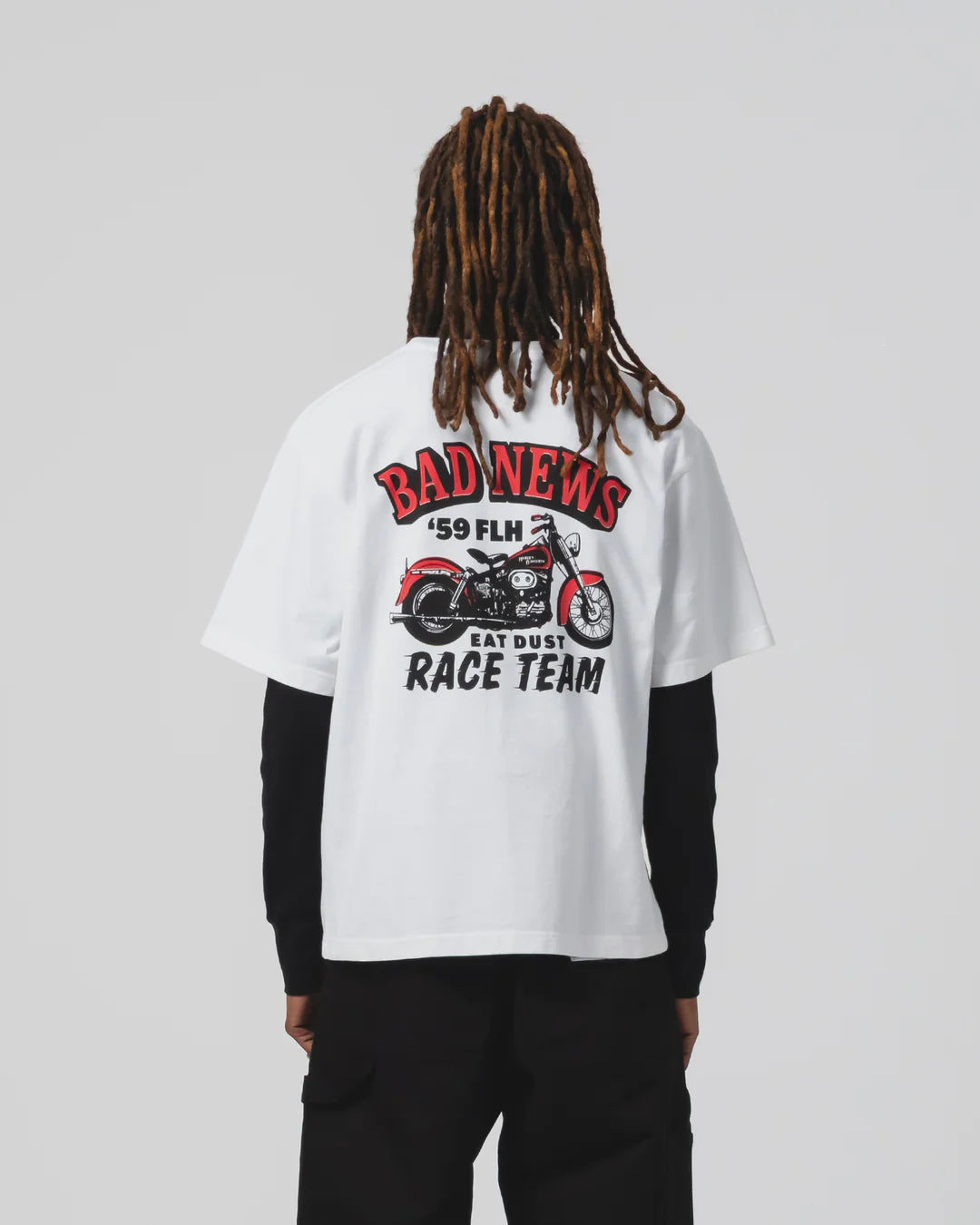 Bad News Tee Open End White