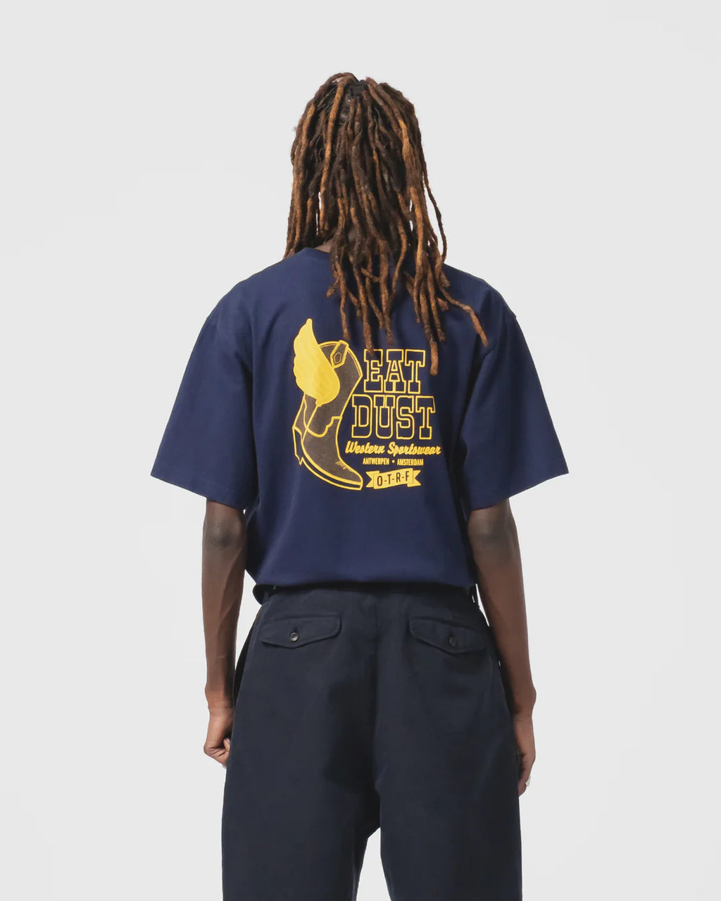 Flying Boots Tee Open End Indigo