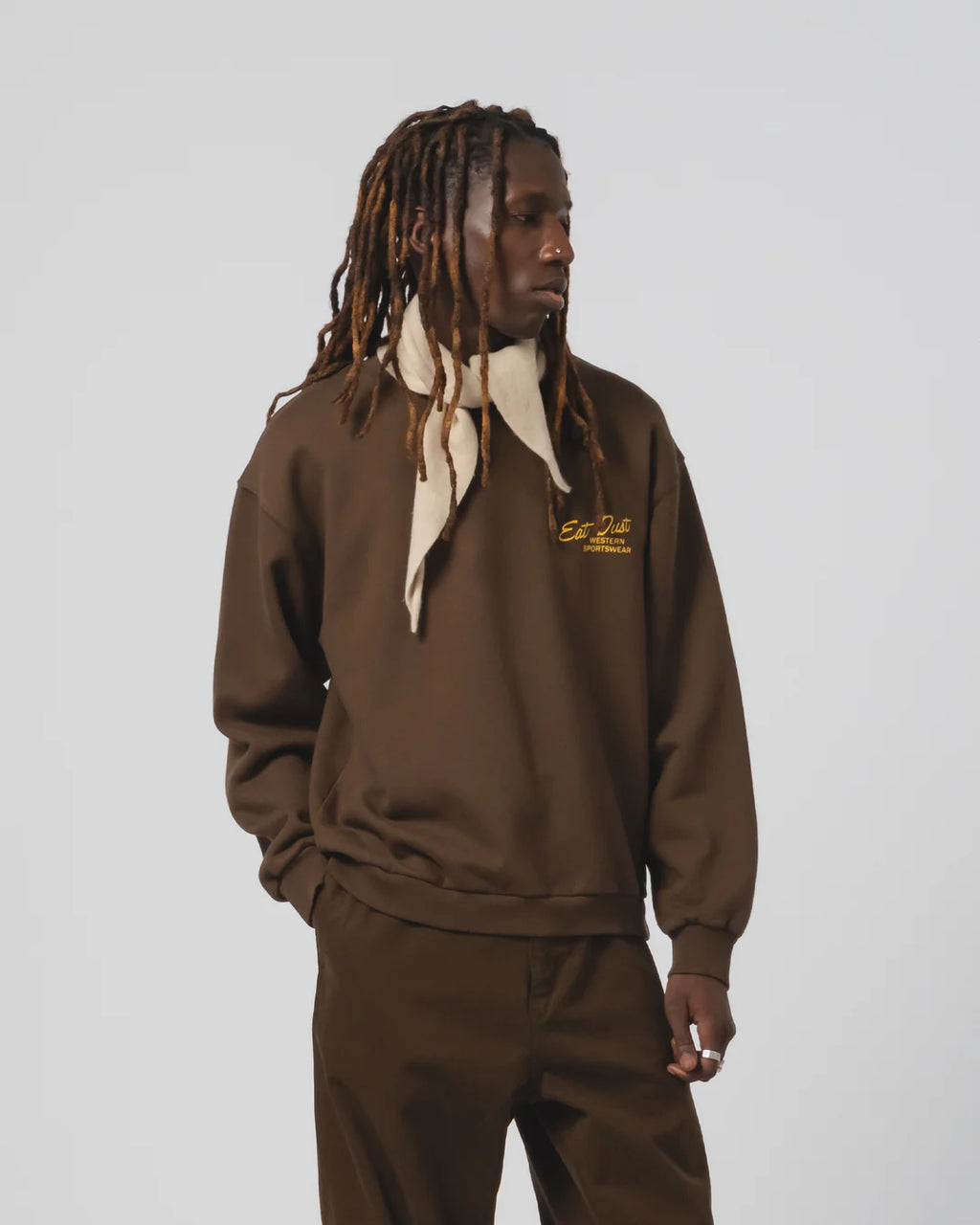 Western Sportswear Sweater Basic Fleece Brown