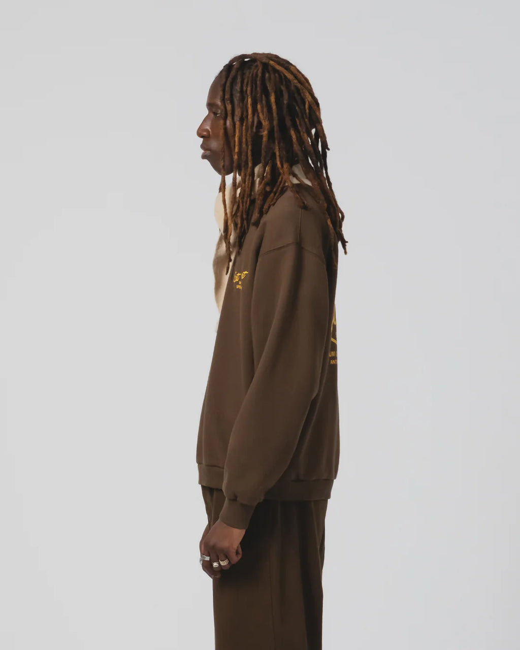 Western Sportswear Sweater Basic Fleece Brown