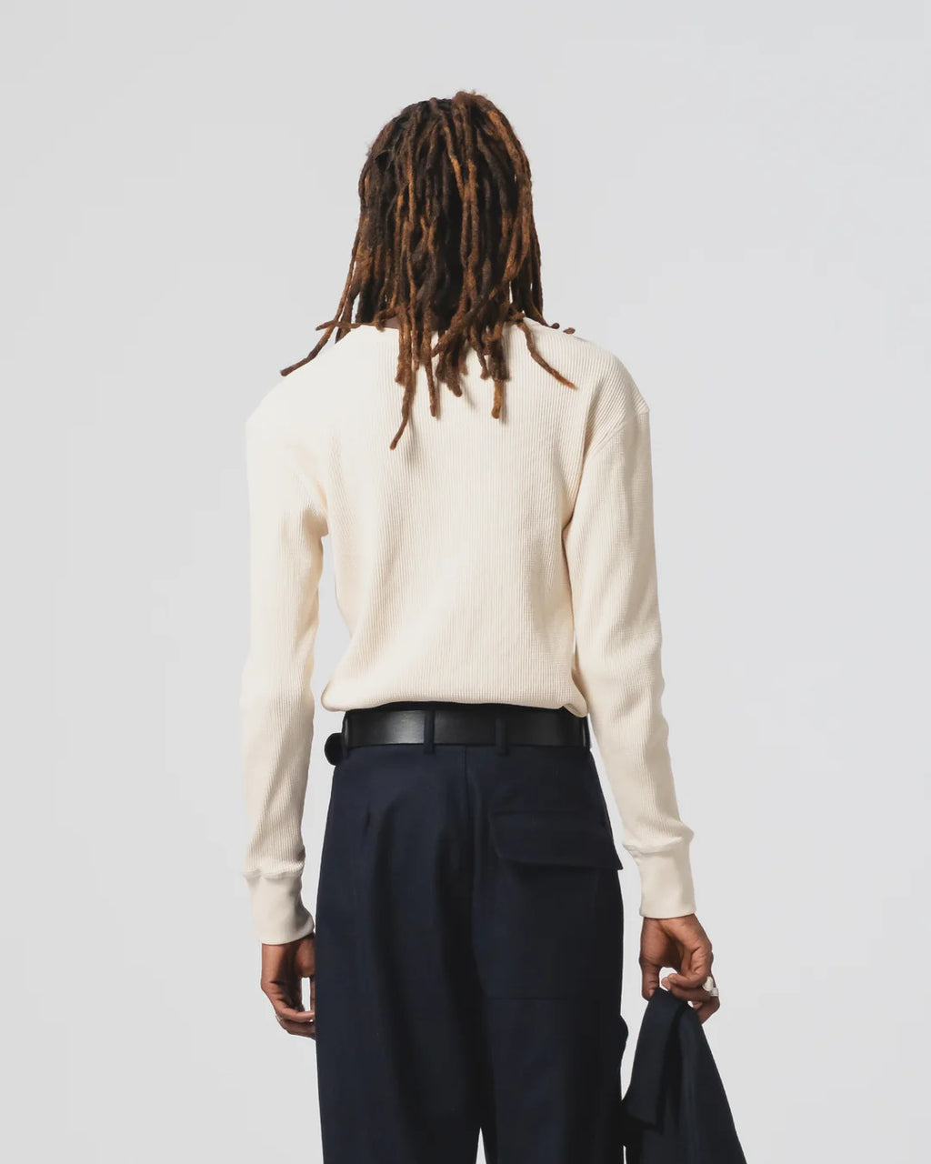 L/S Thermo Waffle T Jersey Off White