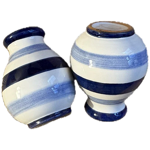 Sel poivre rayures bleu